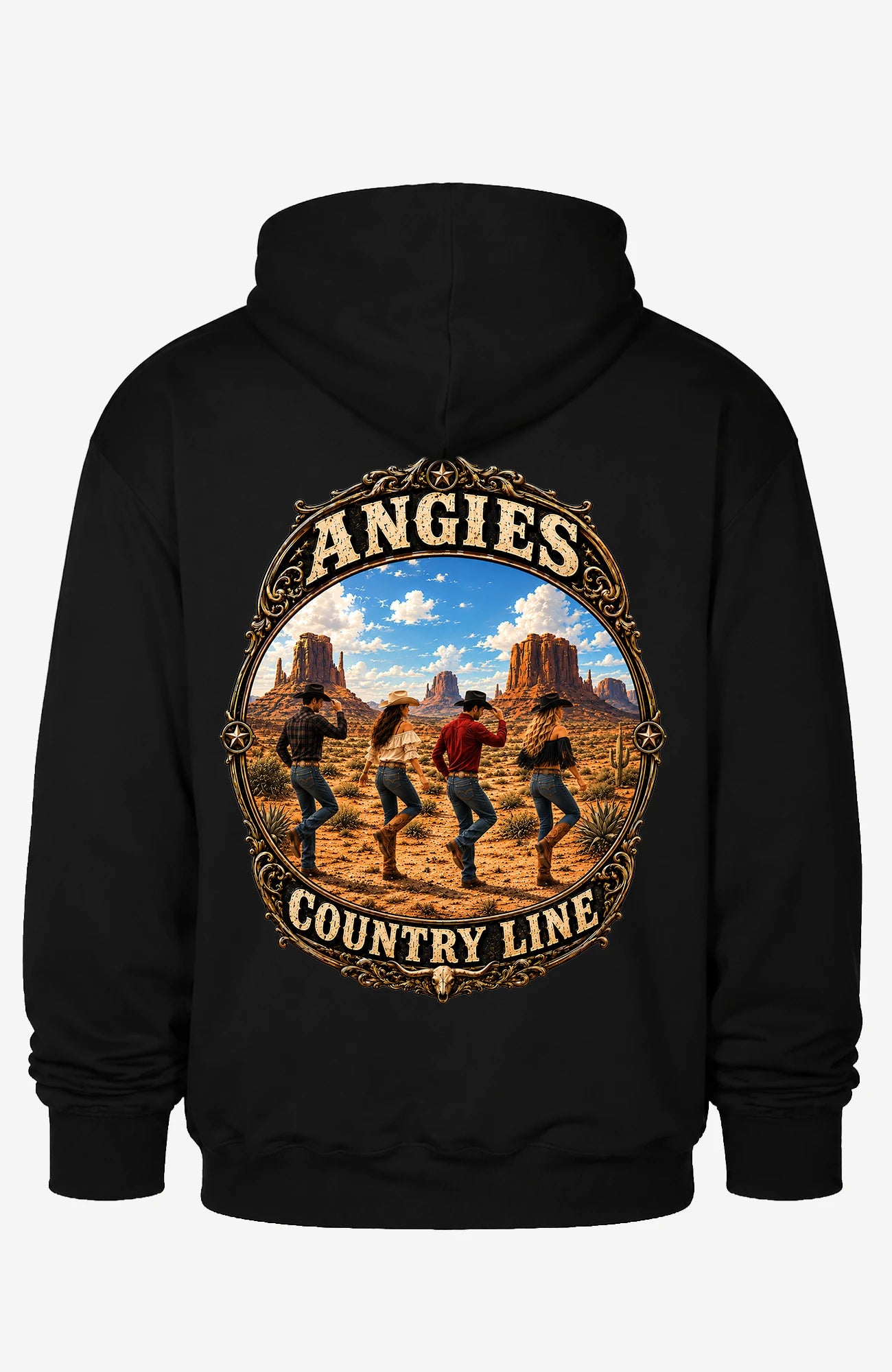 Angies Country Line | Hoodie Unisex – Hoodie ACLHoodie-Unisex-Schwarz-Back-EnrolDesign-EnrolShop-01