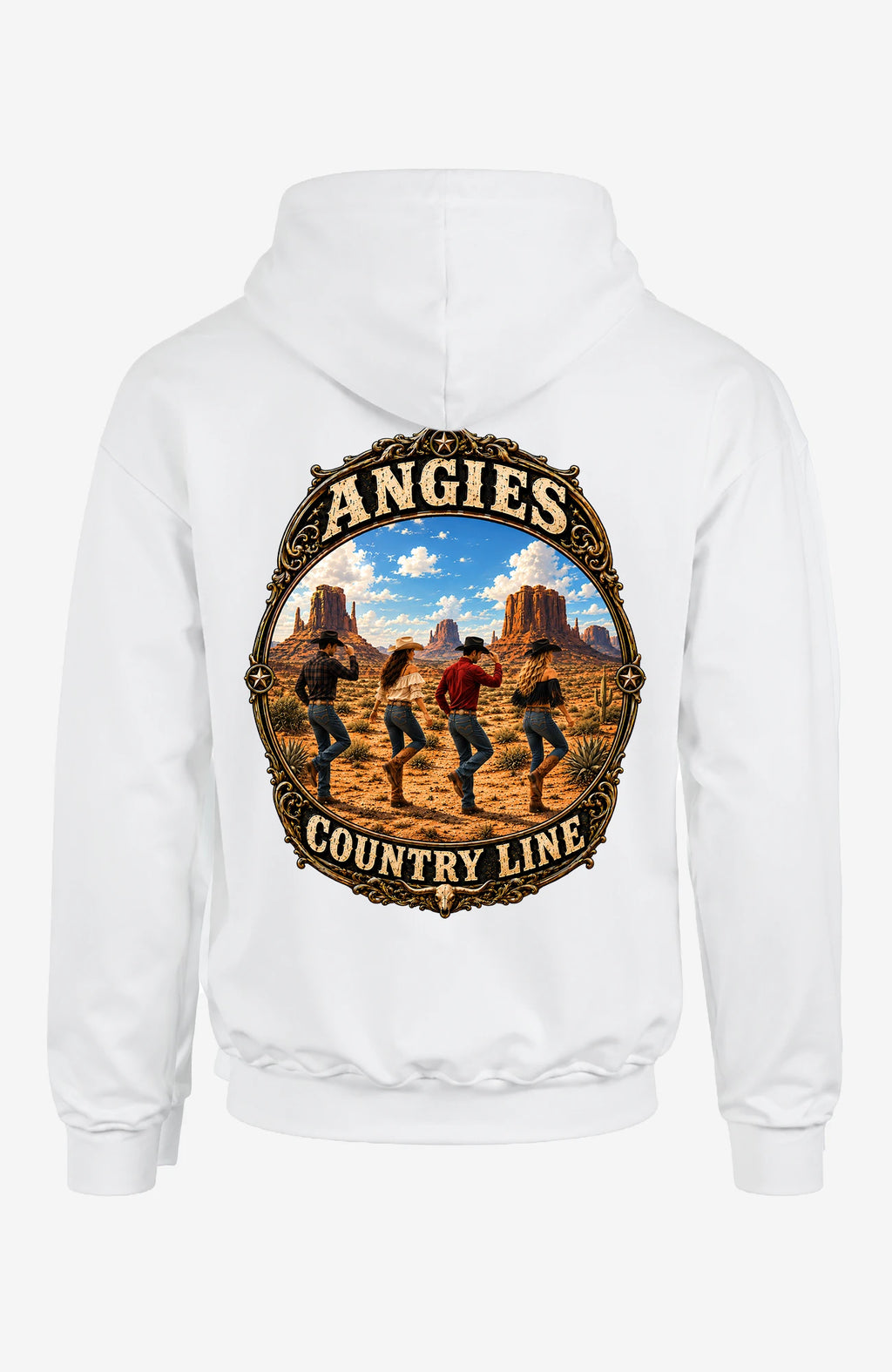 Angies Country Line | Hoodie Unisex – Hoodie ACLHoodie-Unisex-Weiss-Back-EnrolDesign-EnrolShop-01