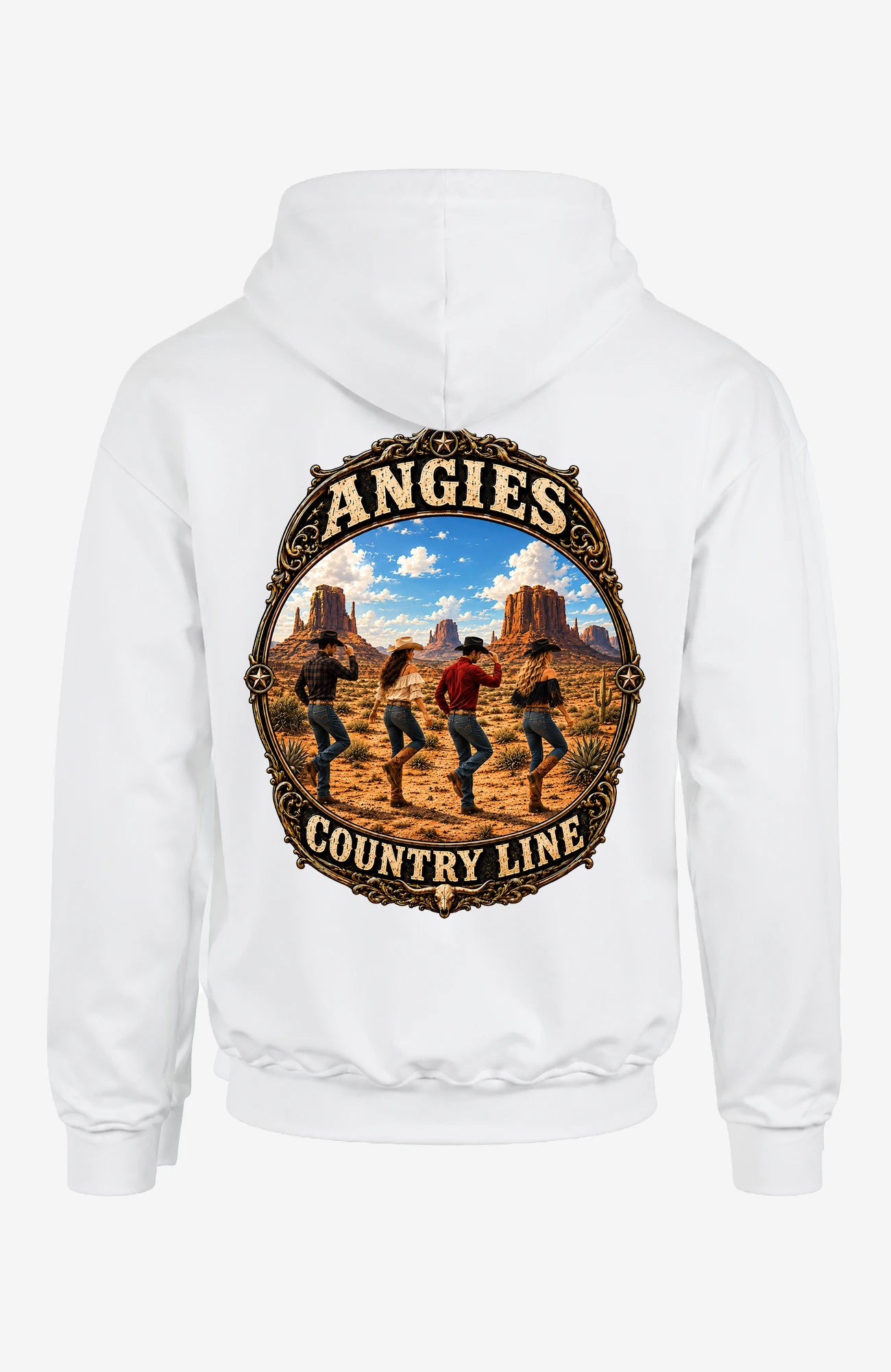 Angies Country Line | Hoodie Unisex – Hoodie ACLHoodie-Unisex-Weiss-Back-EnrolDesign-EnrolShop-01