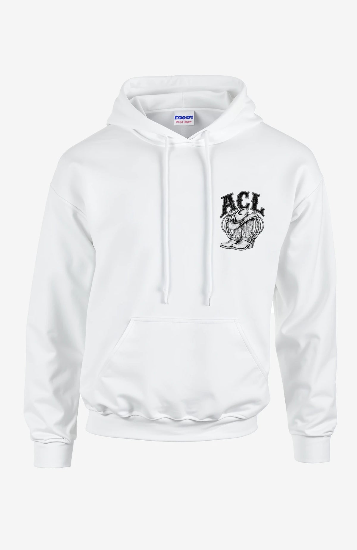 ACL | Hoodie Unisex | Einfarbig Weiß Hoodie ACLHoodie-Unisex-Weiss-Front-Einfarbig-EnrolDesign-EnrolShop-01