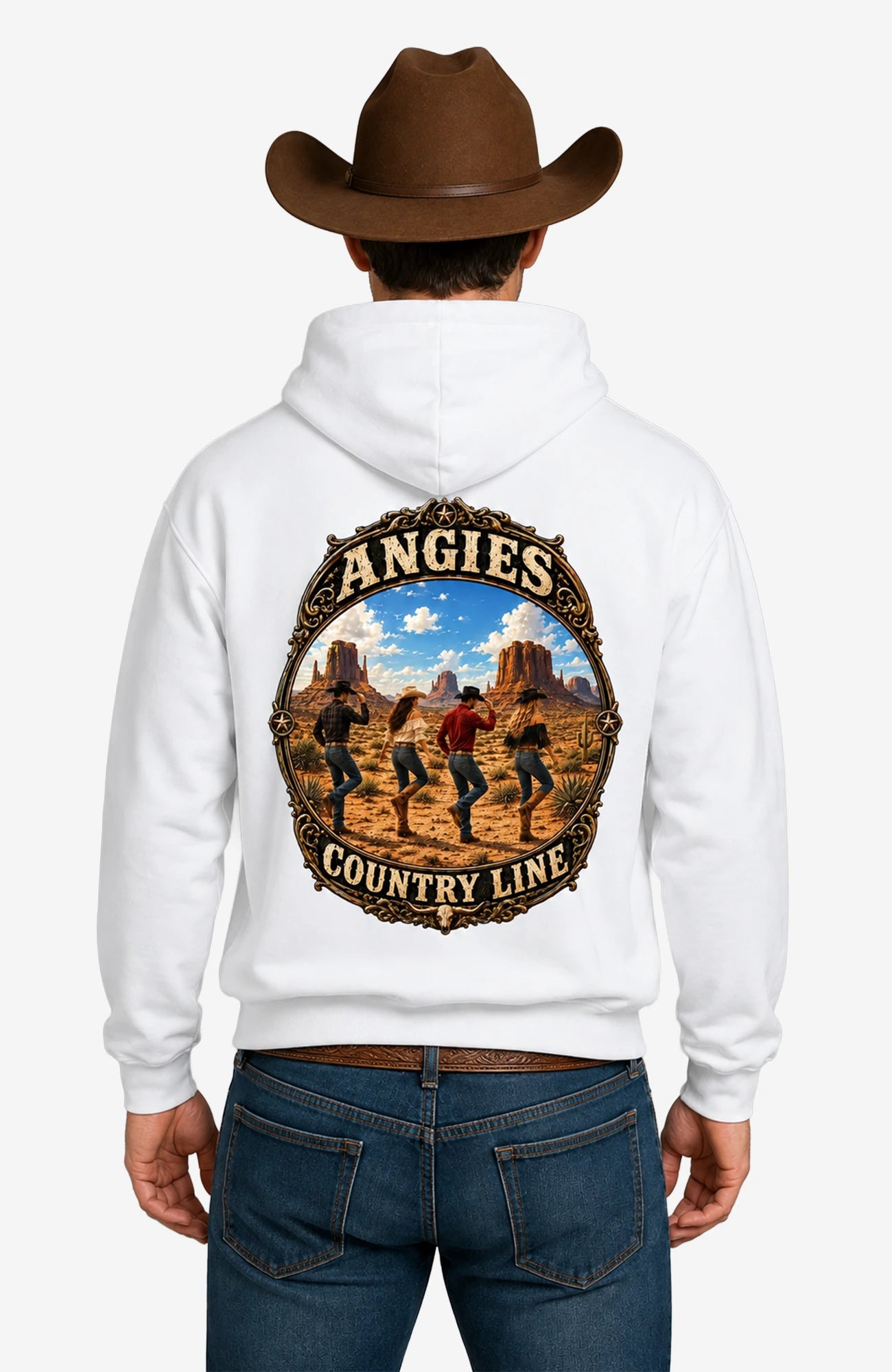 Angies Country Line | Hoodie Unisex – Hoodie ACLHoodie-Unisex-Weiss-Front-EnrolDesign-EnrolShop-04