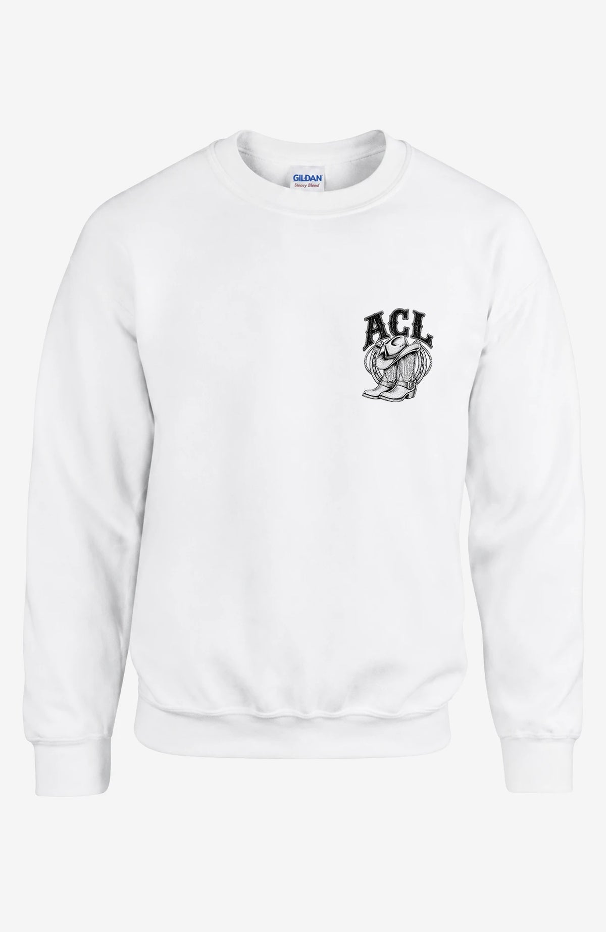 ACL | Pullover Unisex | Einfarbiges Motiv Weiß Sweatshirt ACLPullover-Unisex-Weiss-Front-Einfarbig-EnrolDesign-EnrolShop-01