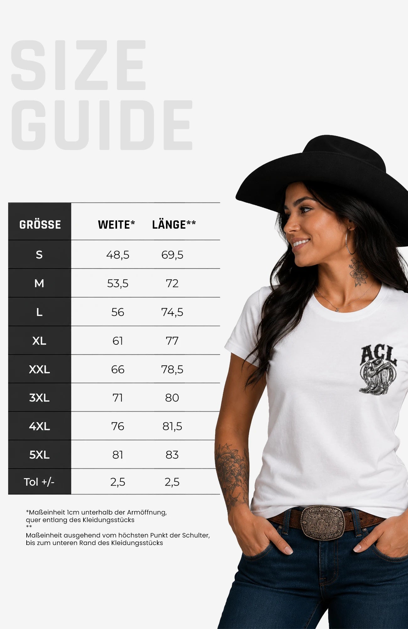 Angies Country Line | Damen-T-Shirt mit Rundhalsausschnitt – Einfarbig