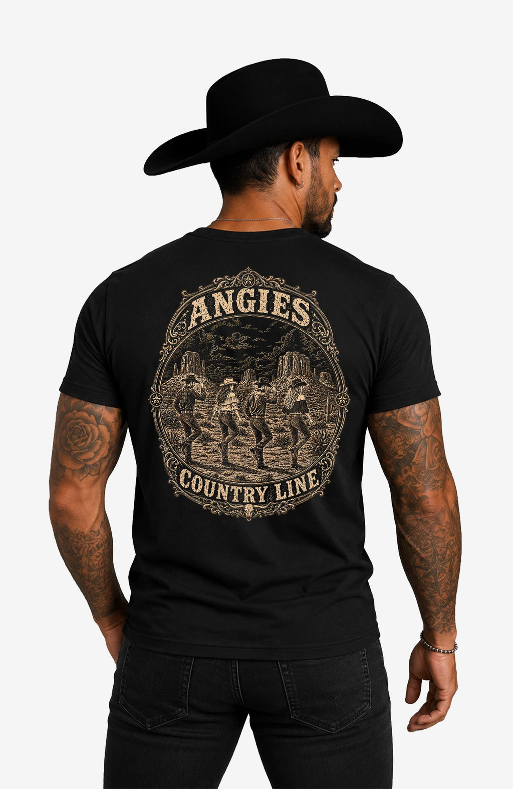 Angies Country Line | Herren-T-Shirt mit Rundhalsausschnitt – Einfarbig