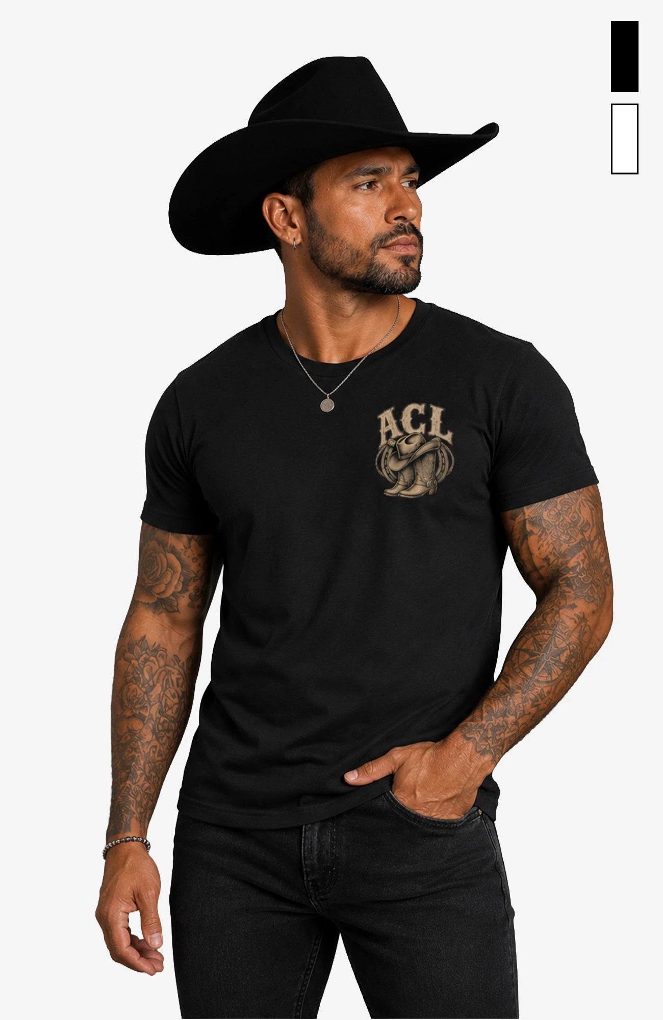 Angies Country Line | Herren-T-Shirt mit Rundhalsausschnitt – Einfarbig