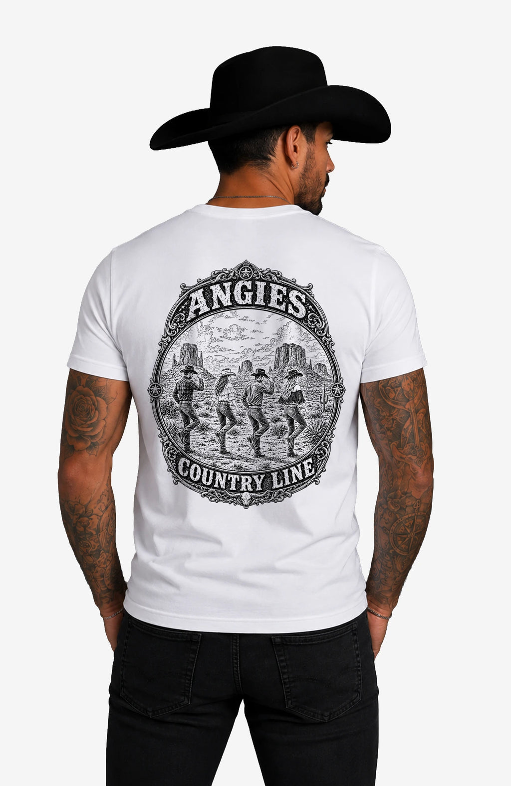 Angies Country Line | Herren-T-Shirt mit Rundhalsausschnitt – Einfarbig