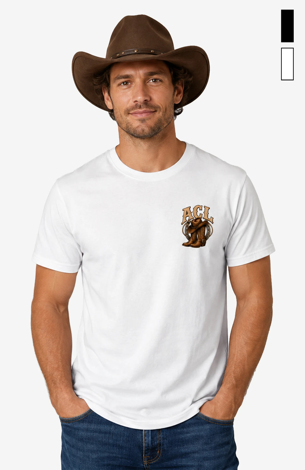 Angies Country Line | HerrenT-Shirt mit Rundhalsausschnitt Shirt ACLShirt-Herren-Weiss-Rundhals-Front-EnrolDesign-EnrolShop-01mitFarbe