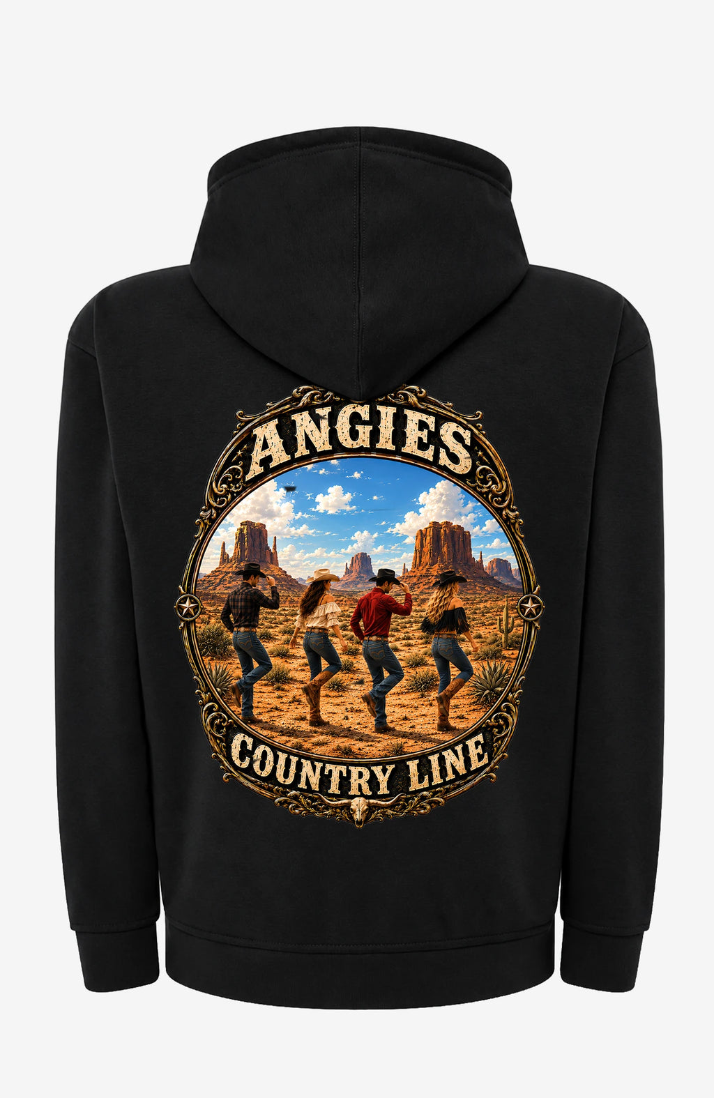 ACL | Sweatjacke mit Kapuze Unisex | Farbiges Motiv Sweatter ACLSweatjackemitKapuze-Unisex-Schwarz-Back-Farbig-EnrolDesign-EnrolShop-01