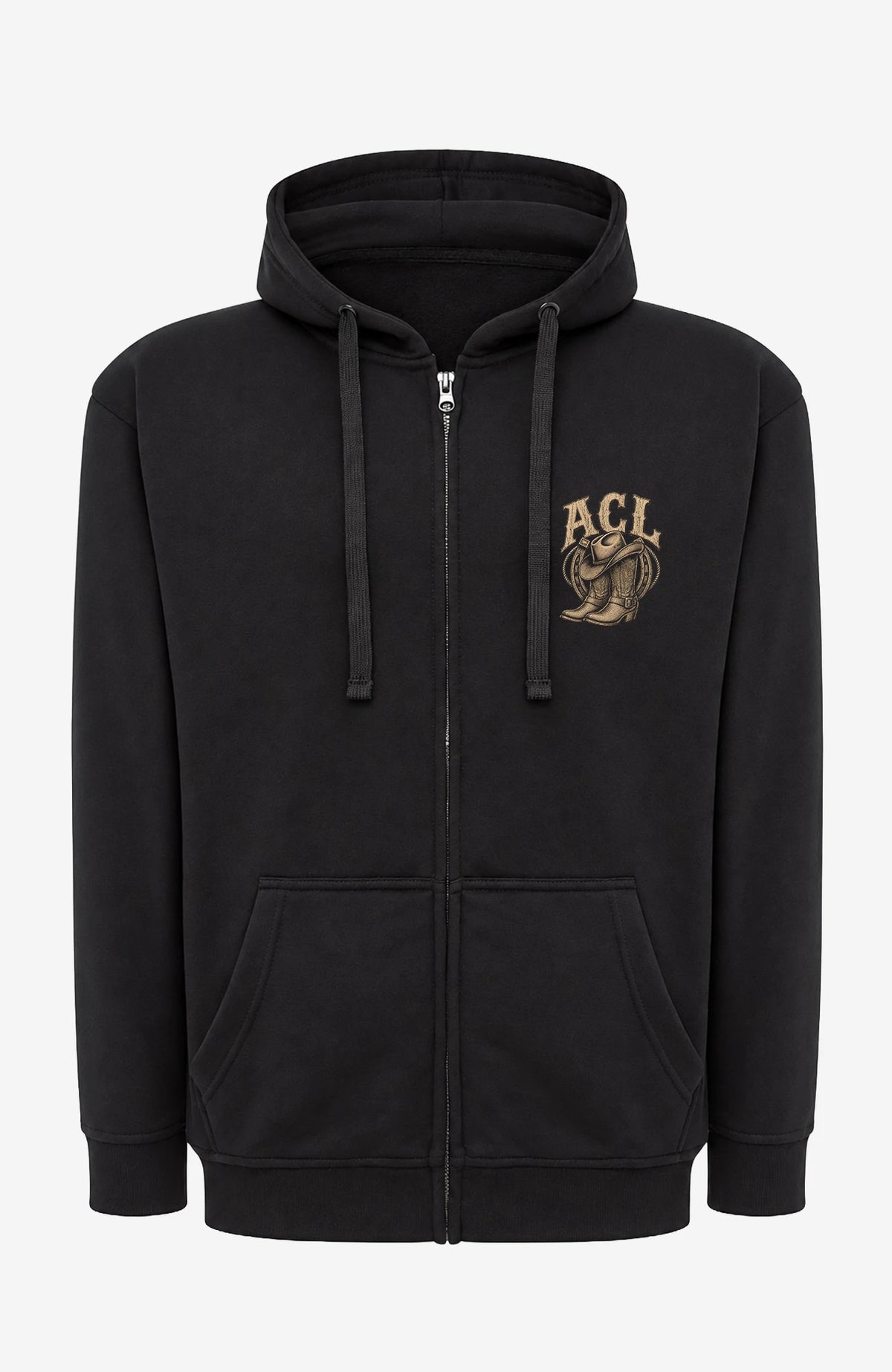ACL | Sweatjacke mit Kapuze Unisex | Einfarbig Schwarz Sweatter ACLSweatjackemitKapuze-Unisex-Schwarz-Front-Einfarbig-EnrolDesign-EnrolShop-01