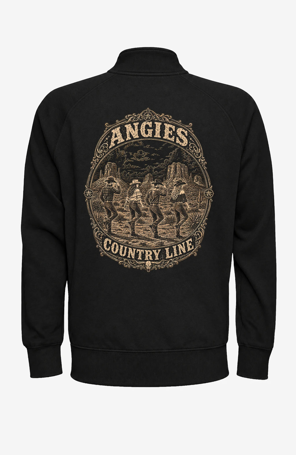 ACL | Sweatjacke Unisex | Einfarbiges Motiv Sweatter ACLSweatjackeohneKapuze-Unisex-Schwarz-Back-einfarbig-EnrolDesign-EnrolShop-01