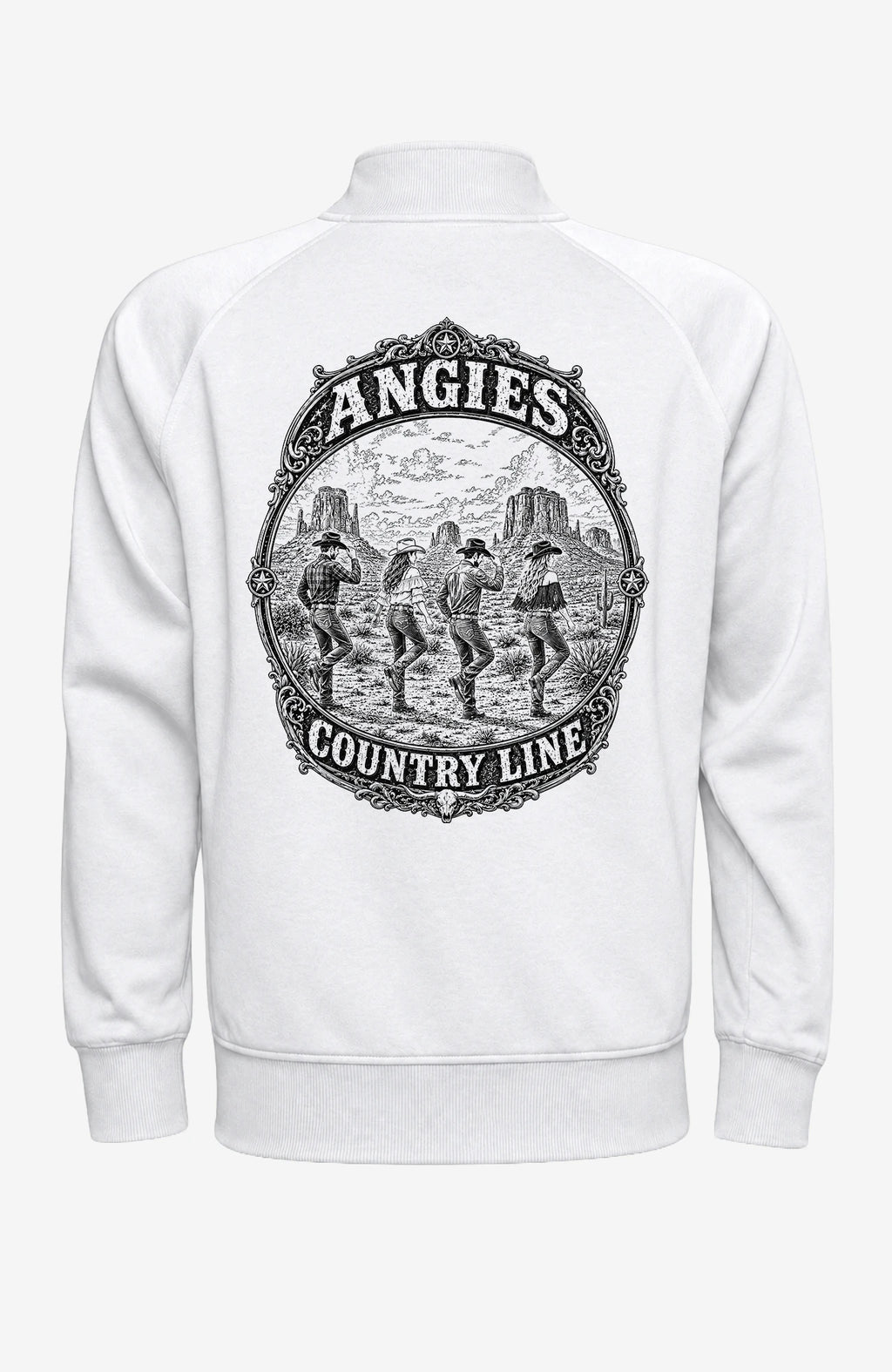 ACL | Sweatjacke Unisex | Einfarbiges Motiv Sweatter ACLSweatjackeohneKapuze-Unisex-Weiss-BACK-einfarbig-EnrolDesign-EnrolShop-01