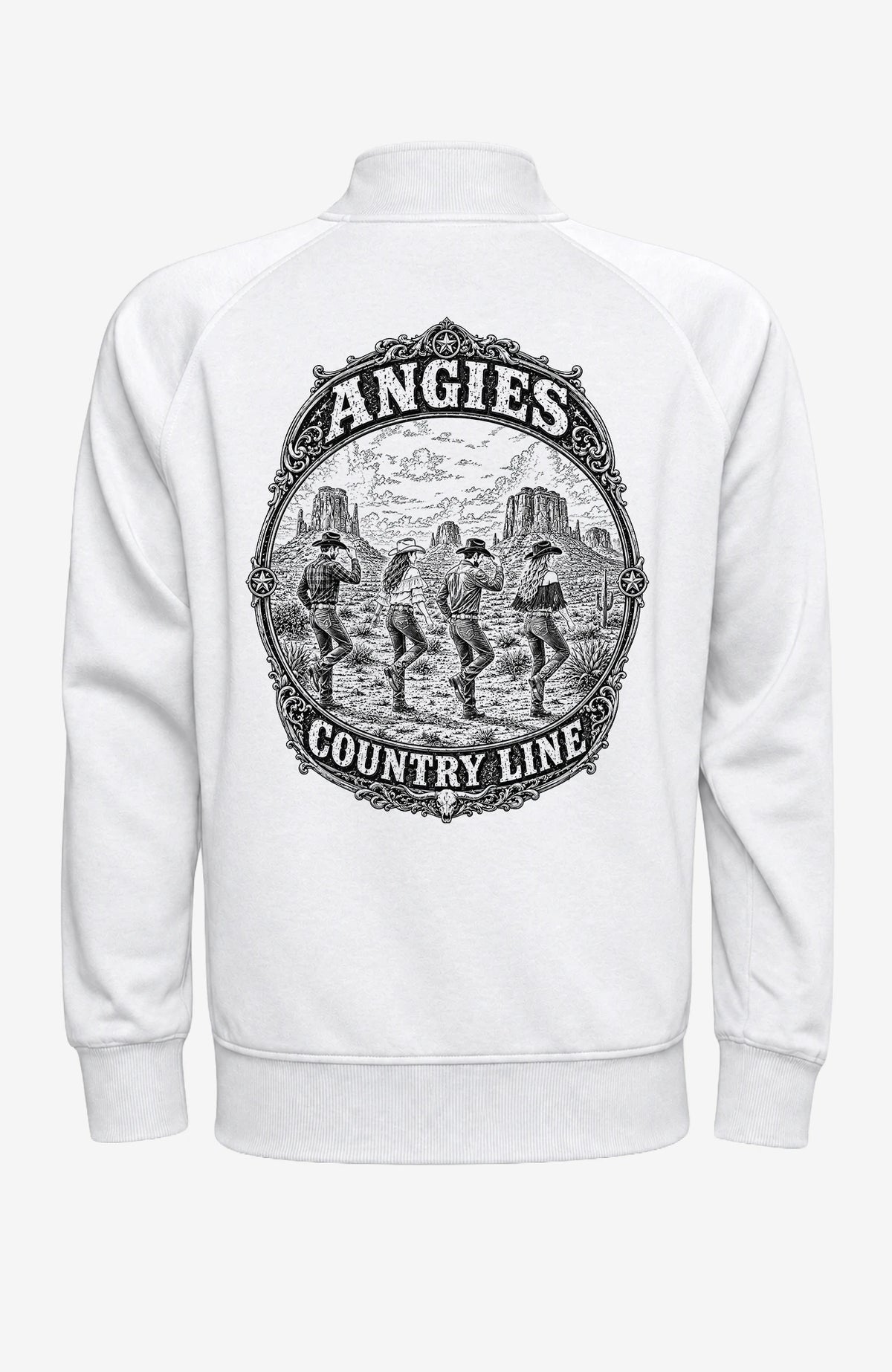 ACL | Sweatjacke Unisex | Einfarbiges Motiv Sweatter ACLSweatjackeohneKapuze-Unisex-Weiss-BACK-einfarbig-EnrolDesign-EnrolShop-01