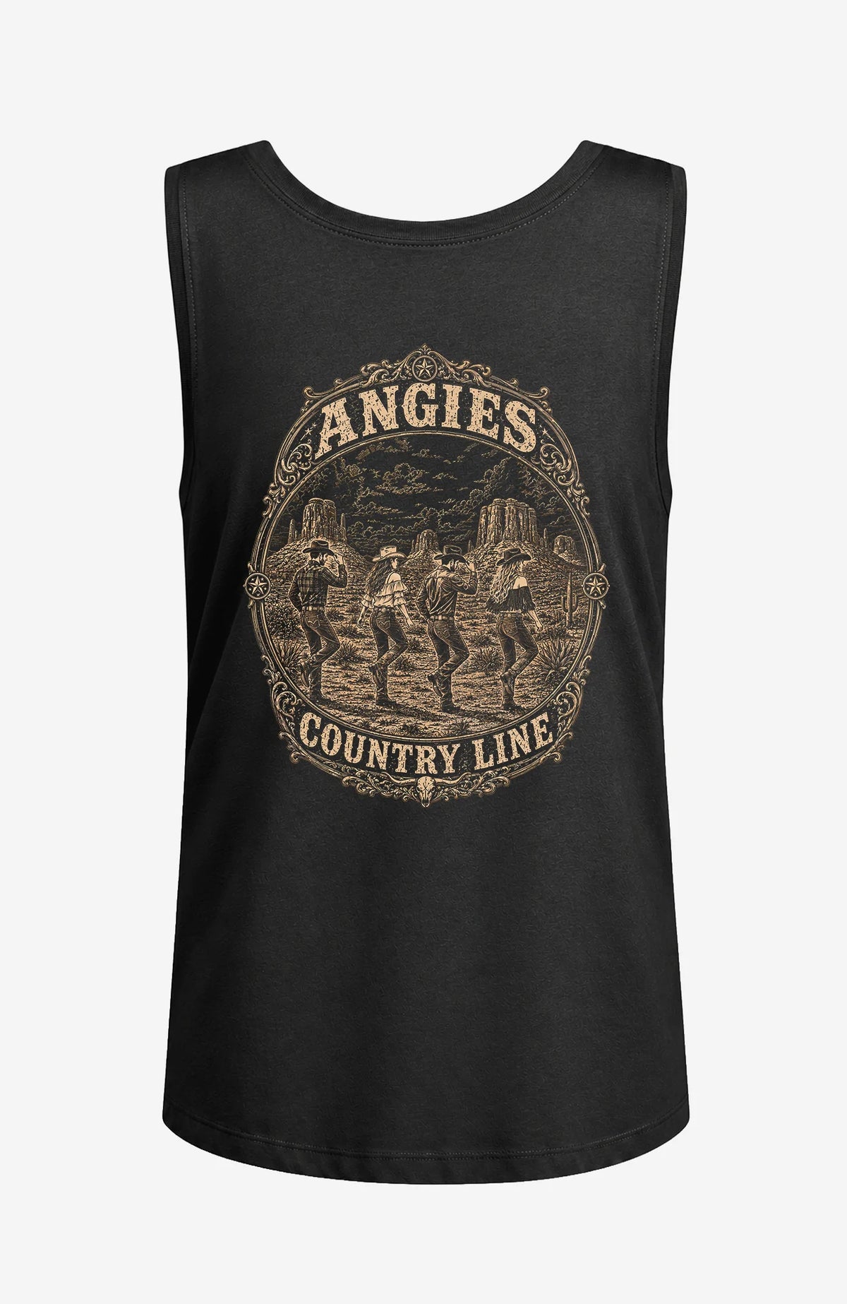 ACL | Damen Shirt ärmellos | Einfarbiges Motiv Ärmellos ACLTShirtohneAermel-Damen-Schwarz-Back-EnrolDesign-EnrolShop-einfarbigesLogo