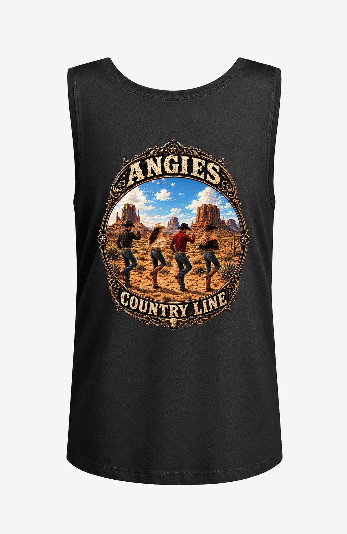 ACL | Damen Shirt ärmellos | Farbiges Motiv ACLTShirtohneAermel-Damen-Schwarz-Back-EnrolDesign-EnrolShop-farbigesLogo
