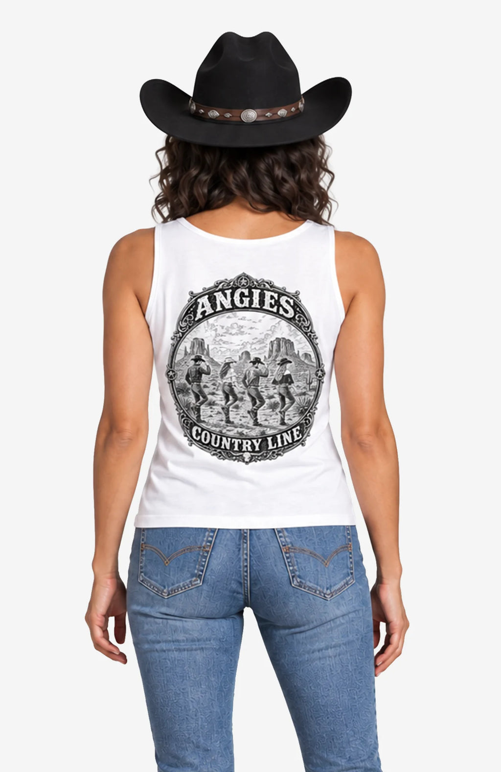 ACL | Damen Shirt ärmellos | Einfarbiges Motiv Ärmellos ACLTShirtohneAermel-Damen-Weiss-BFront-EnrolDesign-EnrolShop-einfarbigesLogo-ModellBack