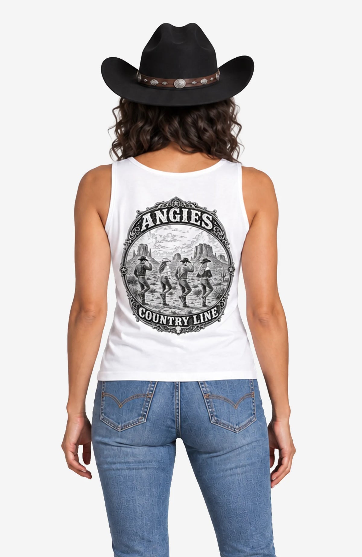 ACL | Damen Shirt ärmellos | Einfarbiges Motiv Ärmellos ACLTShirtohneAermel-Damen-Weiss-BFront-EnrolDesign-EnrolShop-einfarbigesLogo-ModellBack