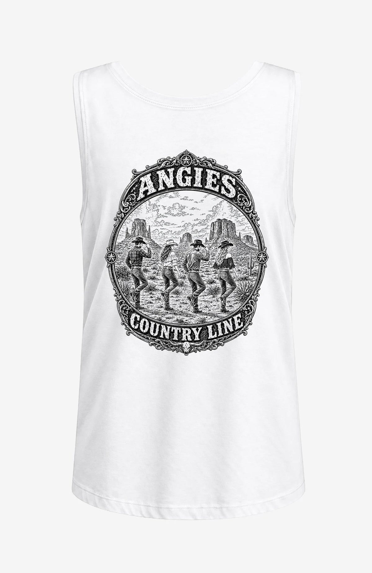 ACL | Damen Shirt ärmellos | Einfarbiges Motiv Ärmellos ACLTShirtohneAermel-Damen-Weiss-Back-EnrolDesign-EnrolShop-einfarbigesLogo