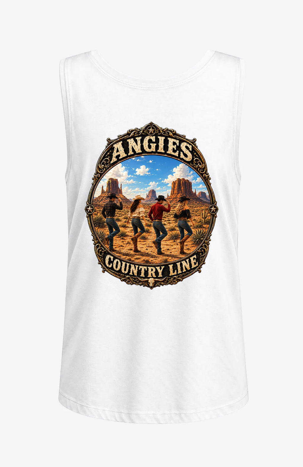 ACL | Damen Shirt ärmellos | Farbiges Motiv ACLTShirtohneAermel-Damen-Weiss-Back-EnrolDesign-EnrolShop-farbigesLogo