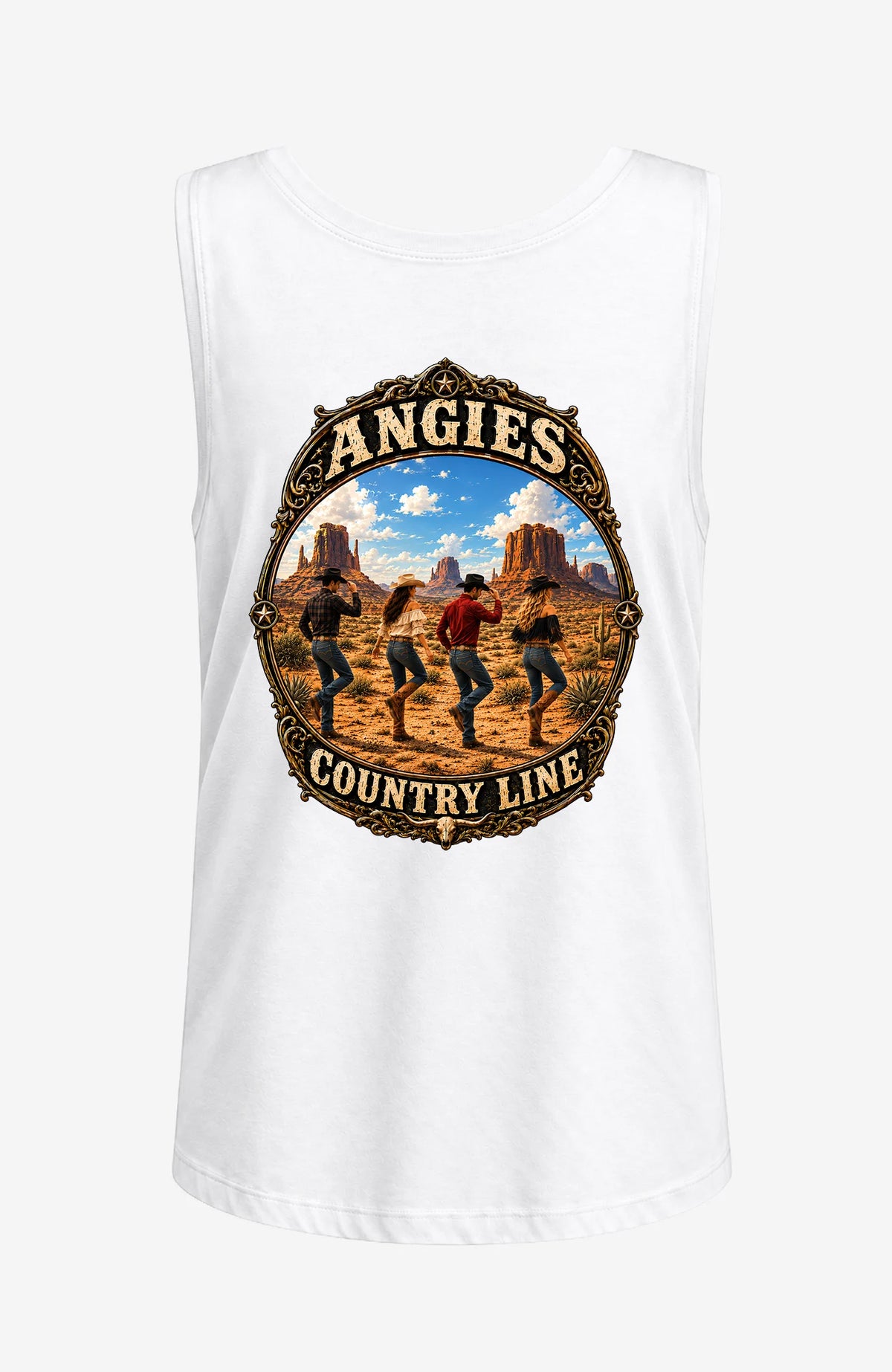ACL | Damen Shirt ärmellos | Farbiges Motiv ACLTShirtohneAermel-Damen-Weiss-Back-EnrolDesign-EnrolShop-farbigesLogo