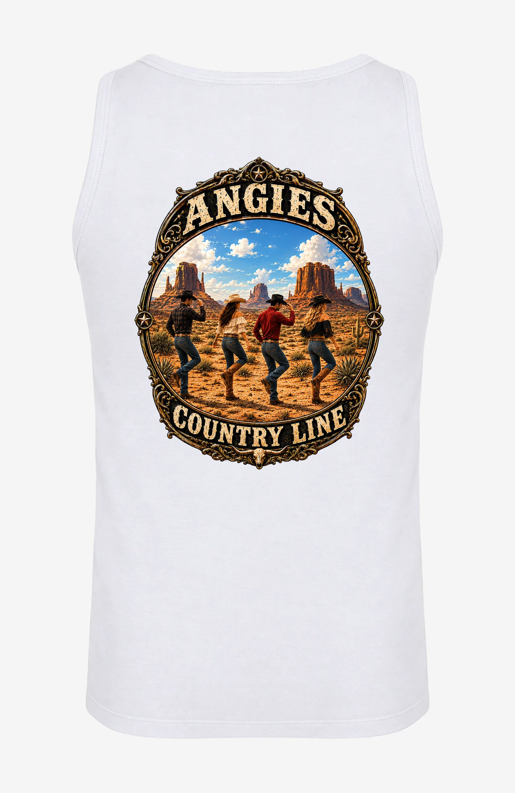 ACL | Herren Shirt ärmellos | Farbiges Motiv Ärmellos ACLTShirtohneAermel-Herren-Weiss-Back-EnrolDesign-EnrolShop-farbigesLogo