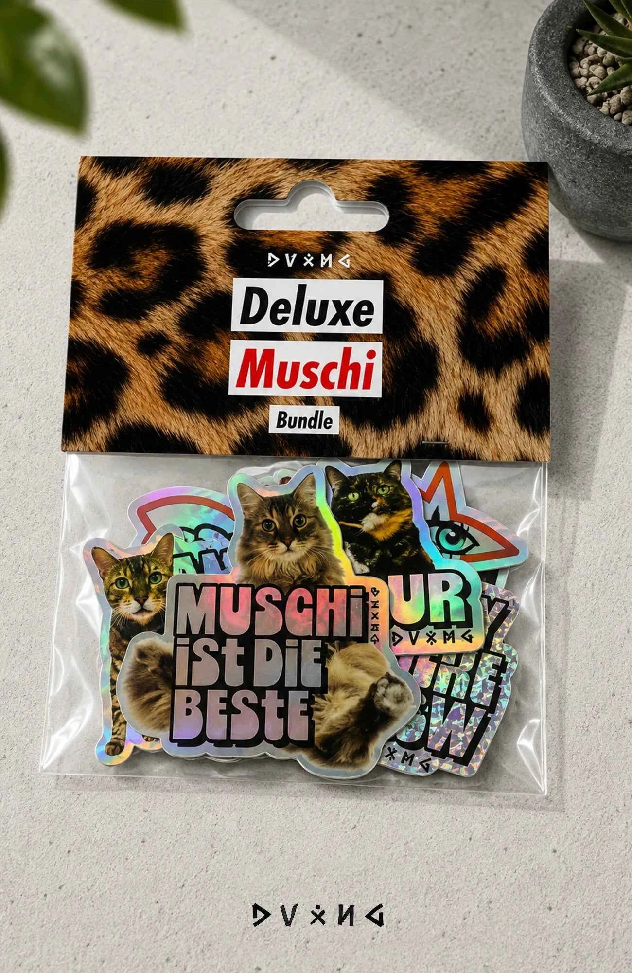 Deluxe Muschi Bundle | 4 Sorten Holo & Glitzer Katzen Sticker Bundle Aufkleber-04-DeluxeMuschiBundle-EnrolShop-EnrolDesign-Sticker-AufkleberKatze01
