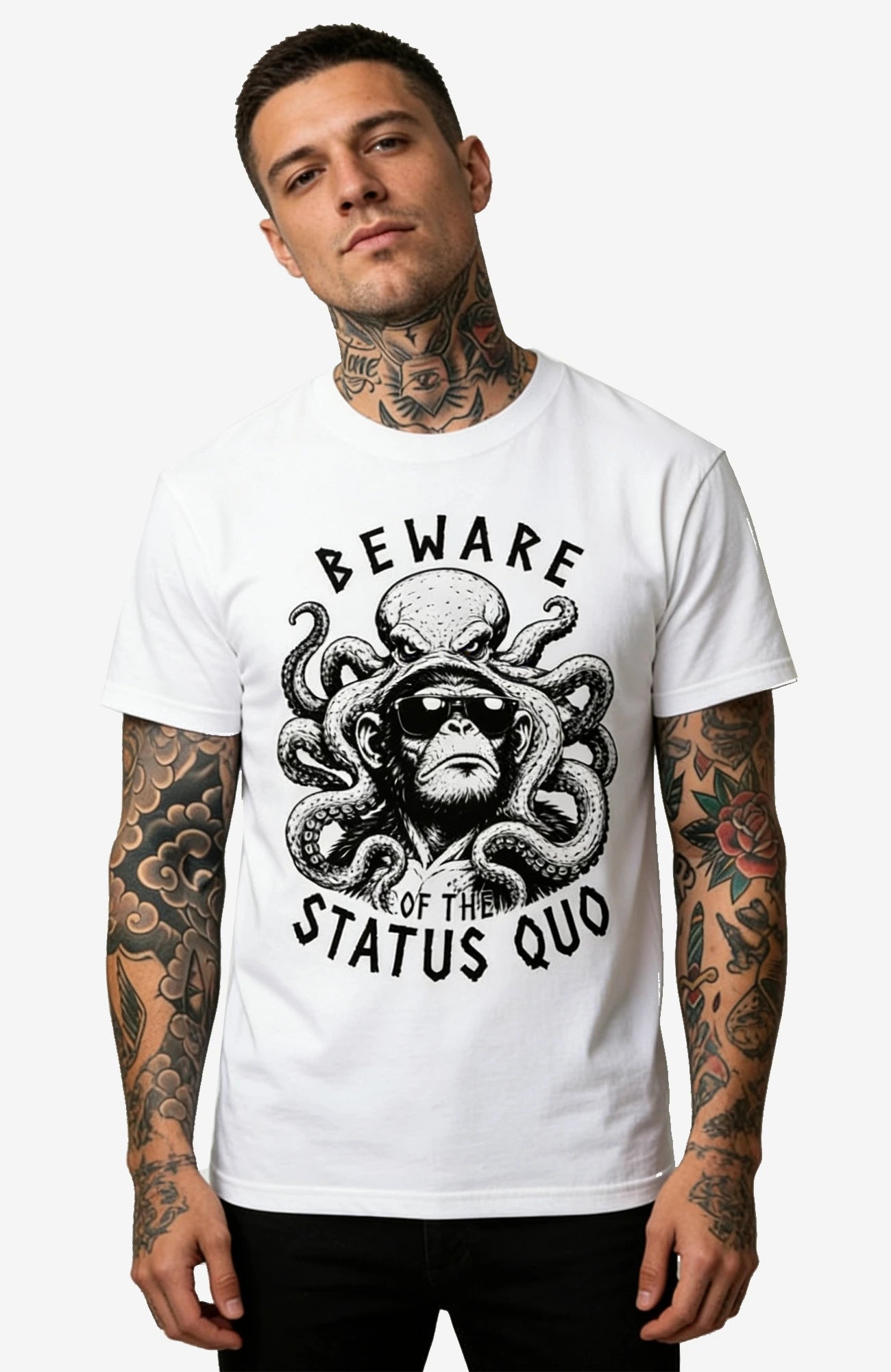 Beware of the Status Quo | T-Shirt | weiss | Skater T-Shirt