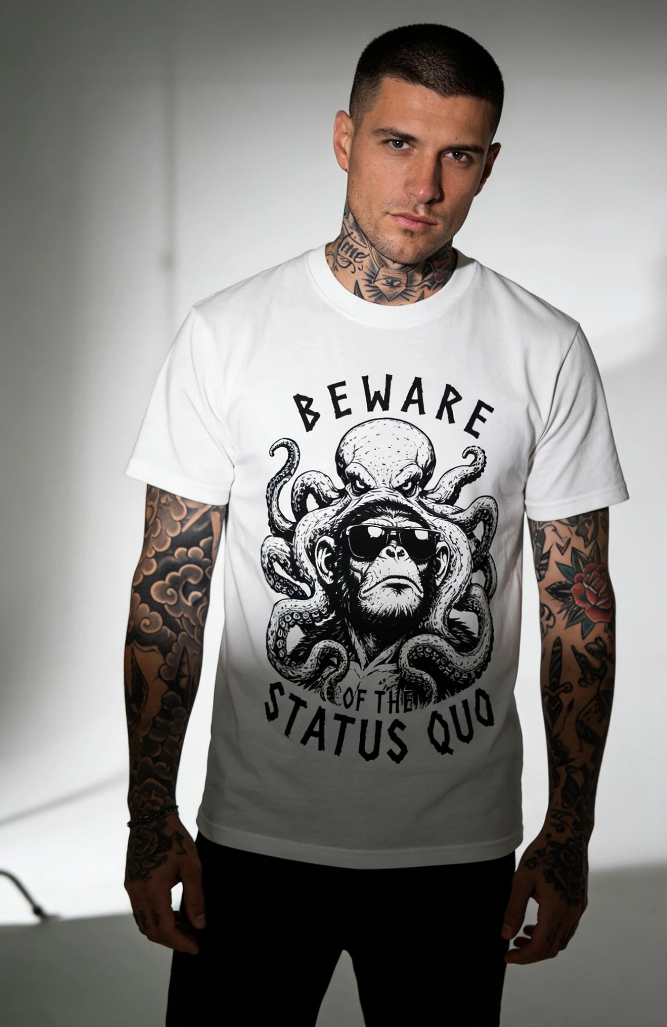 Beware of the Status Quo | T-Shirt | weiss | Skater T-Shirt