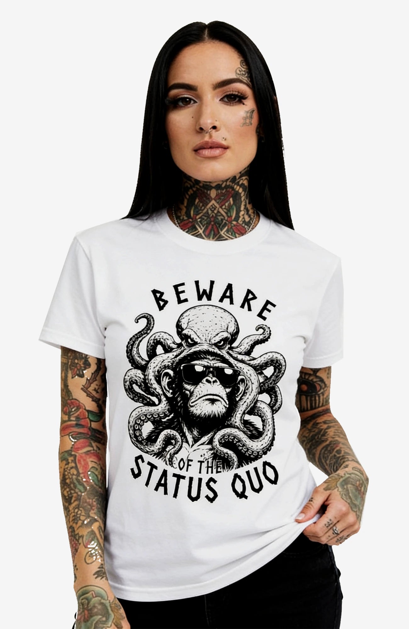 Beware of the Status Quo | T-Shirt | weiss | Skater T-Shirt