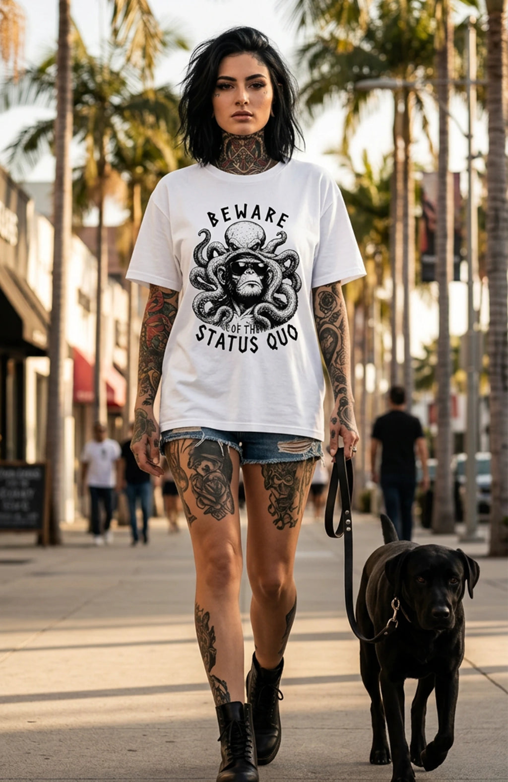 Beware of the Status Quo | T-Shirt | weiss | Skater T-Shirt