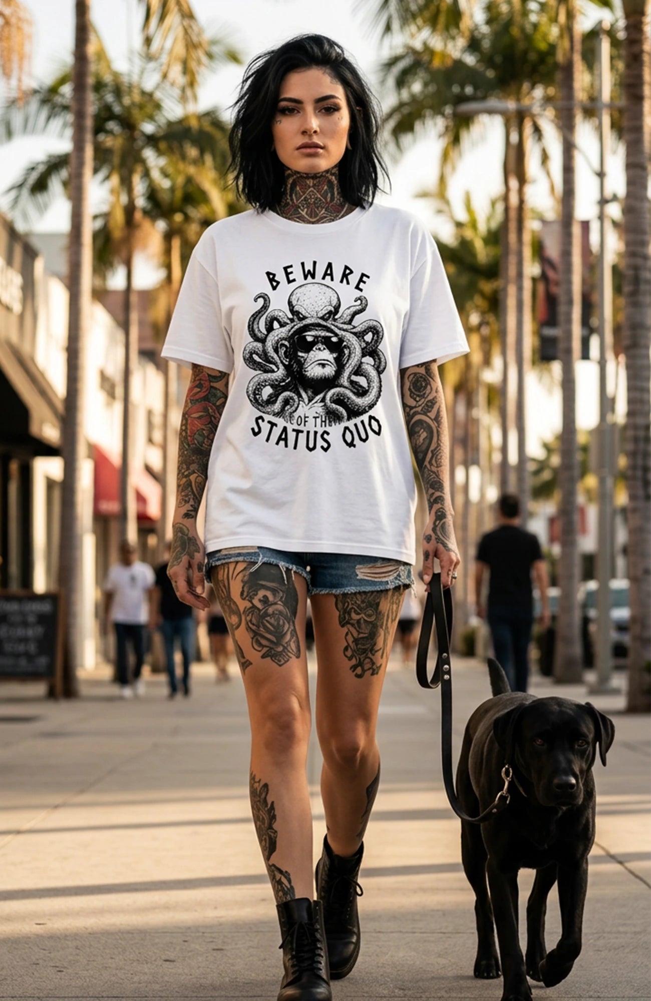 Beware of the Status Quo | T-Shirt | weiss | Skater T-Shirt
