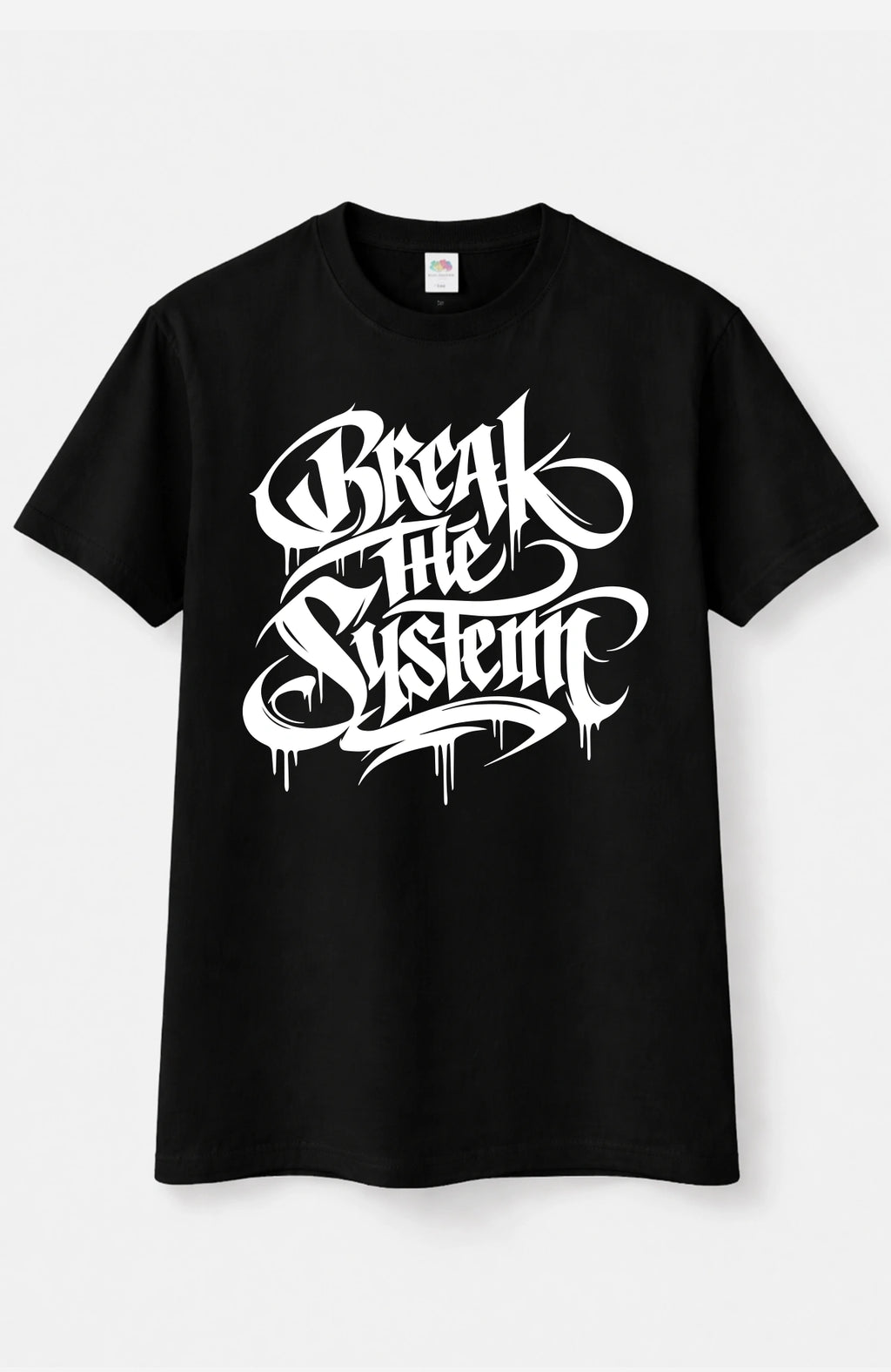Break The System Shirt – Dark Streetwear Tee Shirt Break-the-System-EnrolDesign-streetwear-tshirt-schwarz-Front-solo