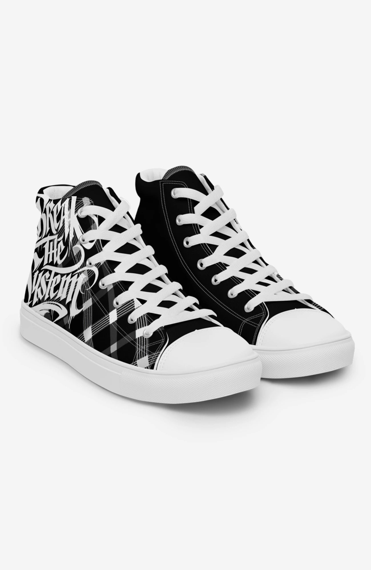 Break the System High Tops | Damen Sneaker BreaktheSystem-high-top-sneaker-streetart-urban-Karomuster-EnrolDesign-design07