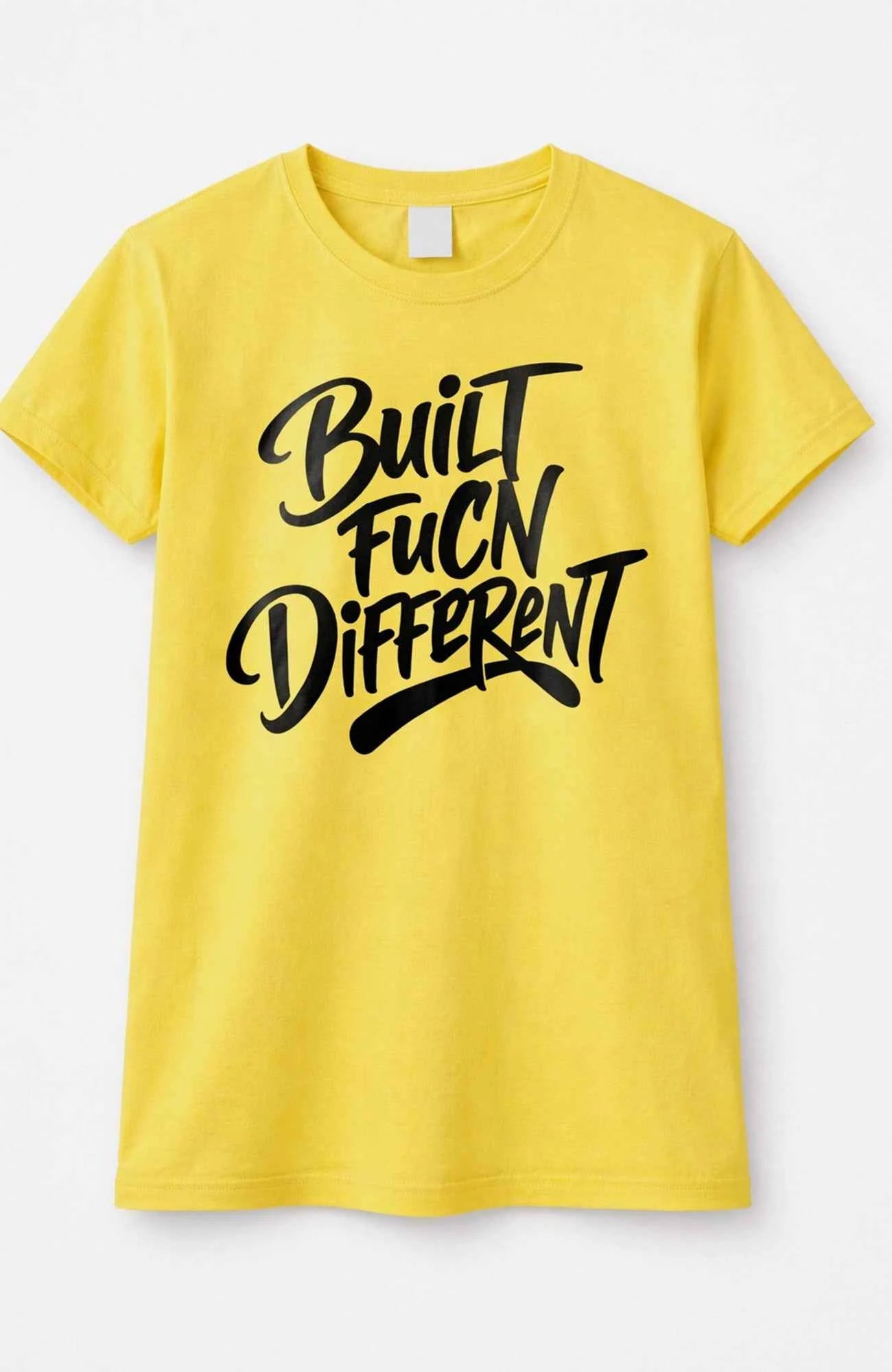 Built F*ckn Different – Kein Standard. Kein Kompromiss. Shirt Built-Fucn-Different-streetwear-tshirt-weiss-Front