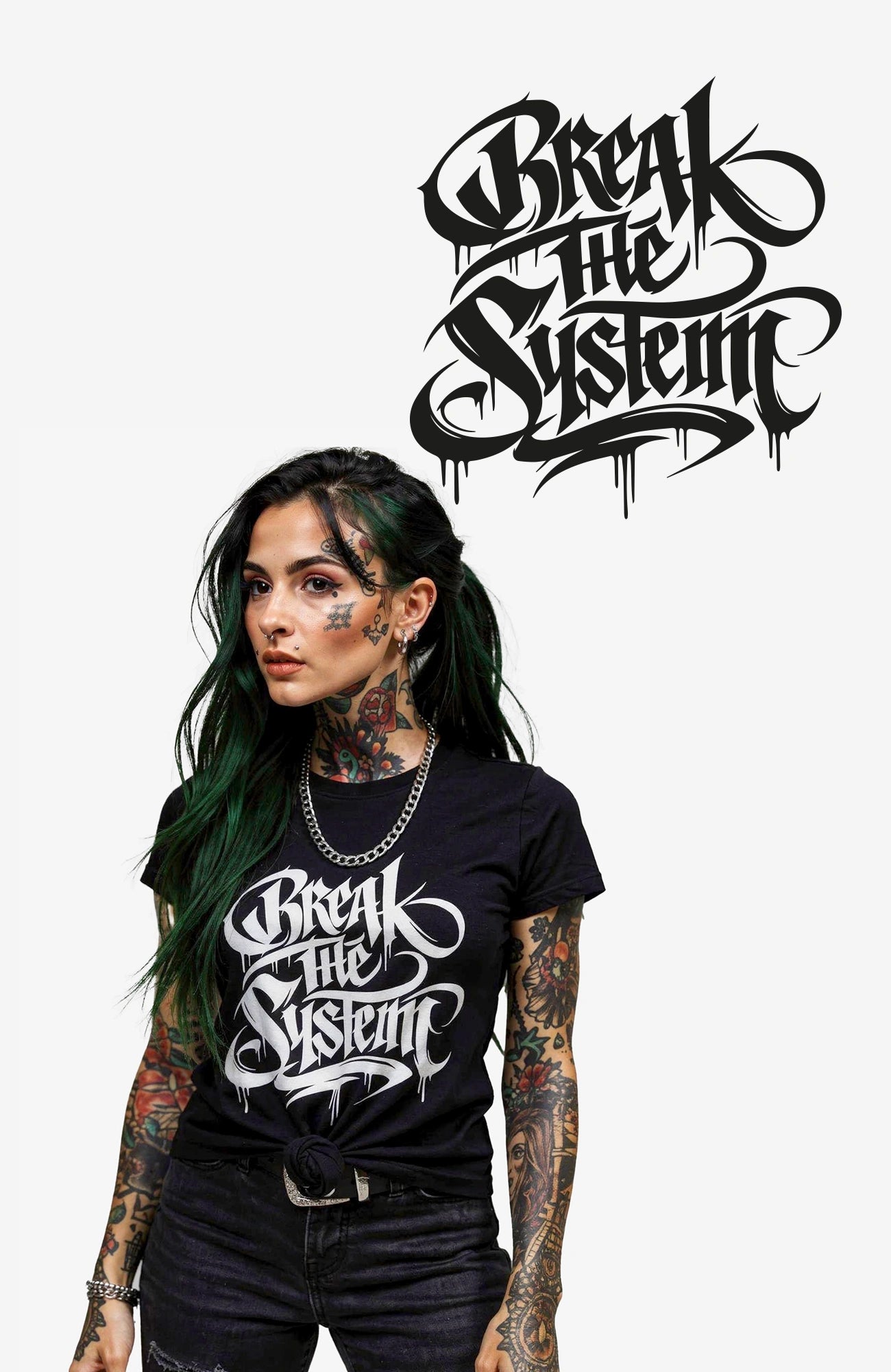 Break The System – Look Bundle - Shirt + Sticker Bundle BundleSticker-Break-the-System-EnrolDesign