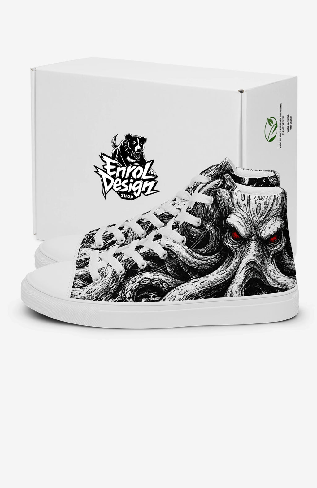 Dark Kraken High Tops | Damen Sneaker DarkKrakenHighTops-Skaterschuhe-Sneaker-EnrolDesign-EnrolShop-01
