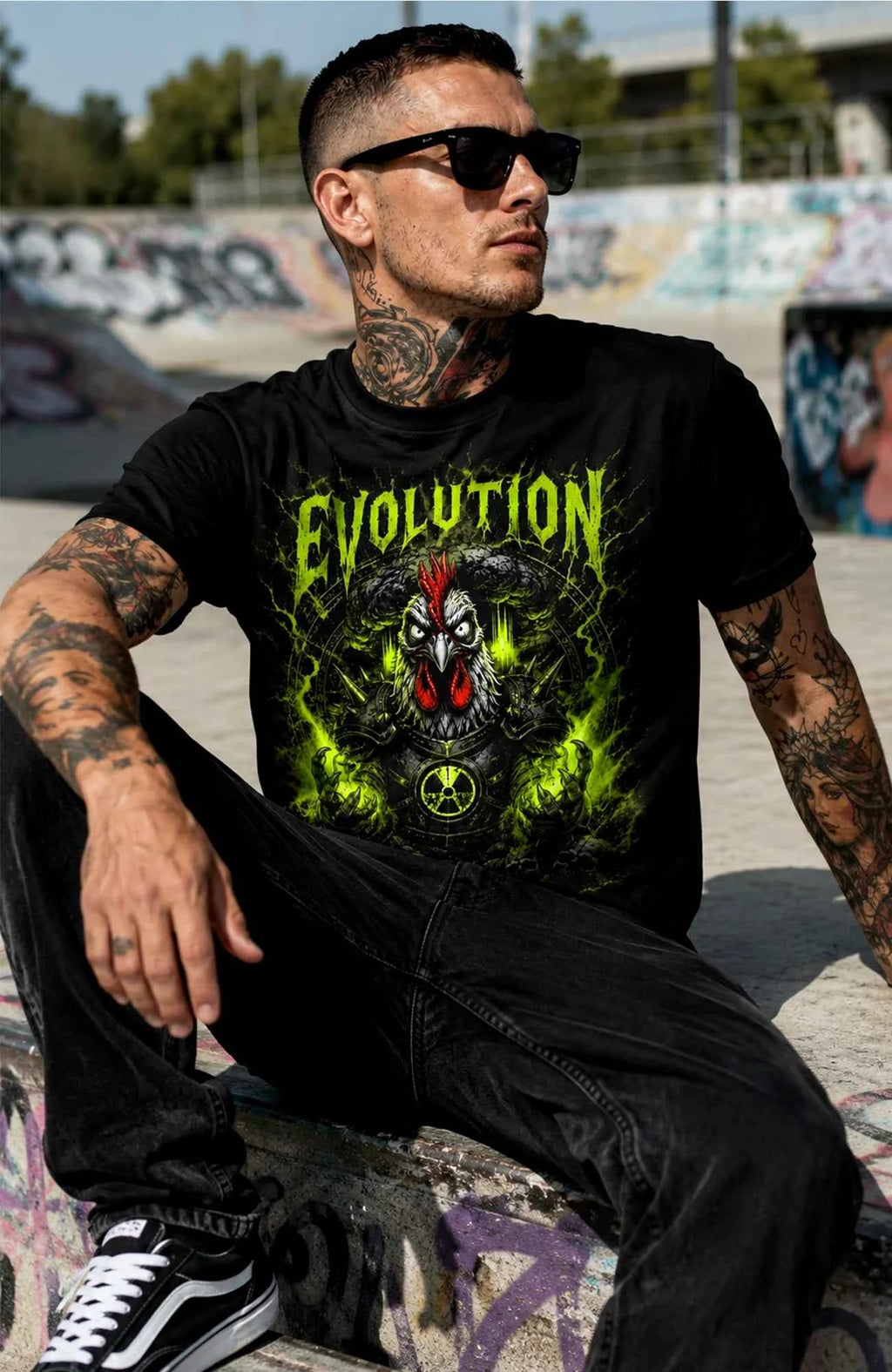 Evolution | T-Shirt | schwarz | Skater T-Shirt