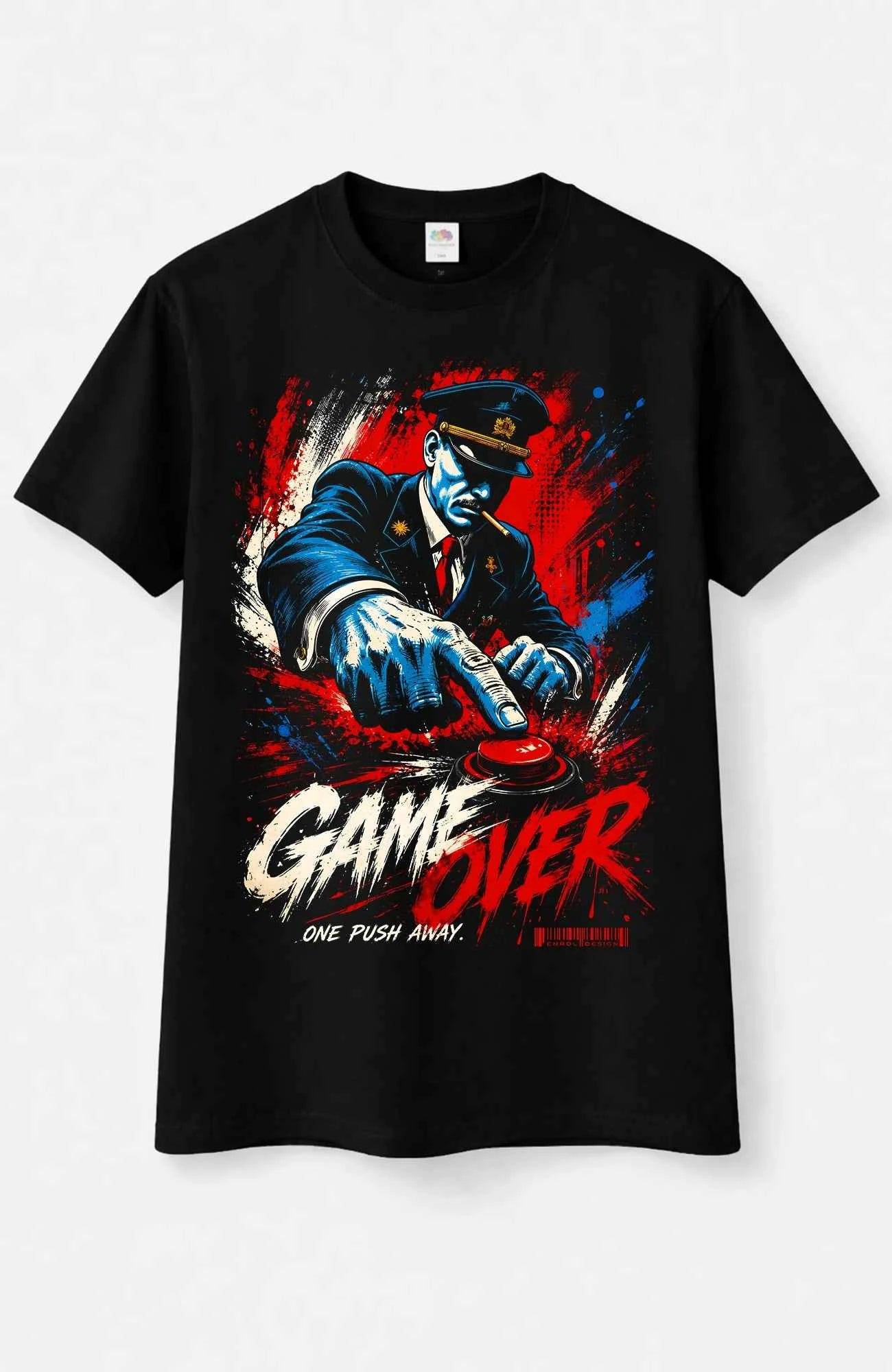 Game Over | T-Shirt | schwarz | Statement T-Shirt Shirt GameOver-SkaterShirt-streetwear-tshirt-weiss-Front_b204cb8f-d031-4bc5-9c6e-2a677fe7a387