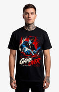 Game Over | T-Shirt | schwarz | Statement T-Shirt Shirt GameOver-SkaterShirt-streetwear-tshirt-weiss-MannFront-01
