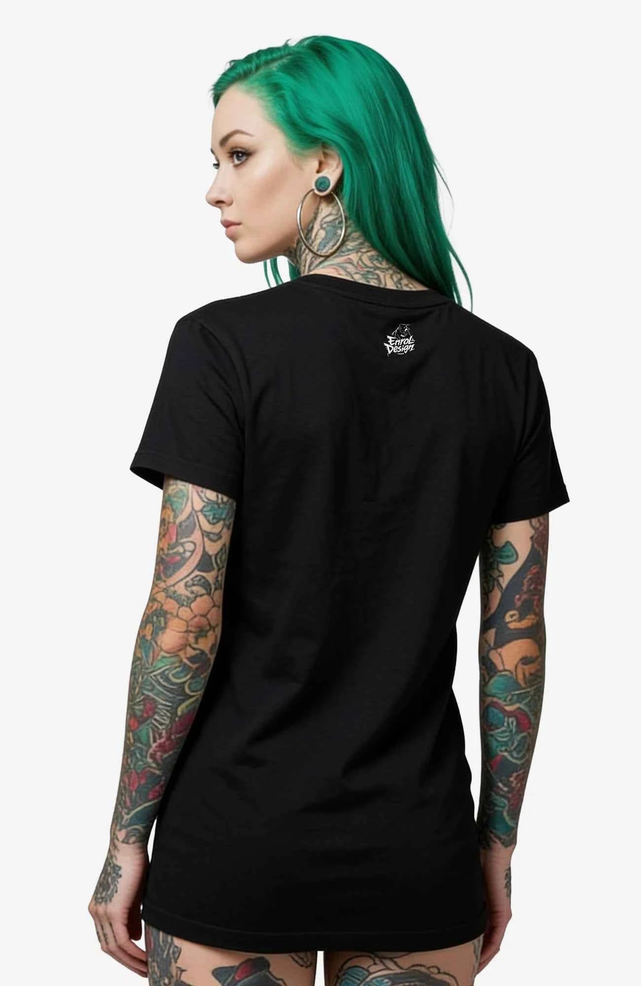 Game Over | T-Shirt | schwarz | Statement T-Shirt Shirt GameOver-SkaterShirt-streetwear-tshirt-weiss-WomenBack