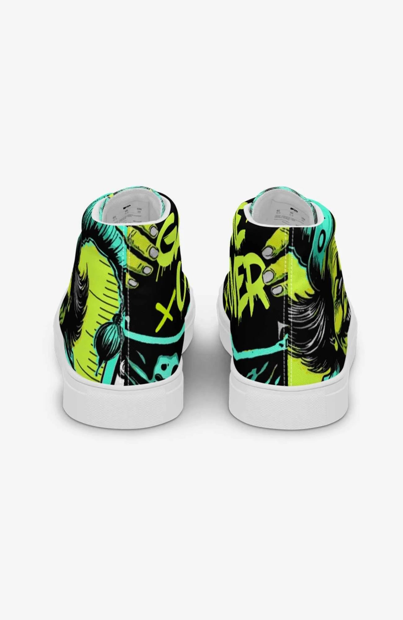 Mad Smile High Top Sneaker | Herren Sneaker GameOver-high-top-sneaker-Clown-streetwear-bunt-canvas-enroldesign-Back