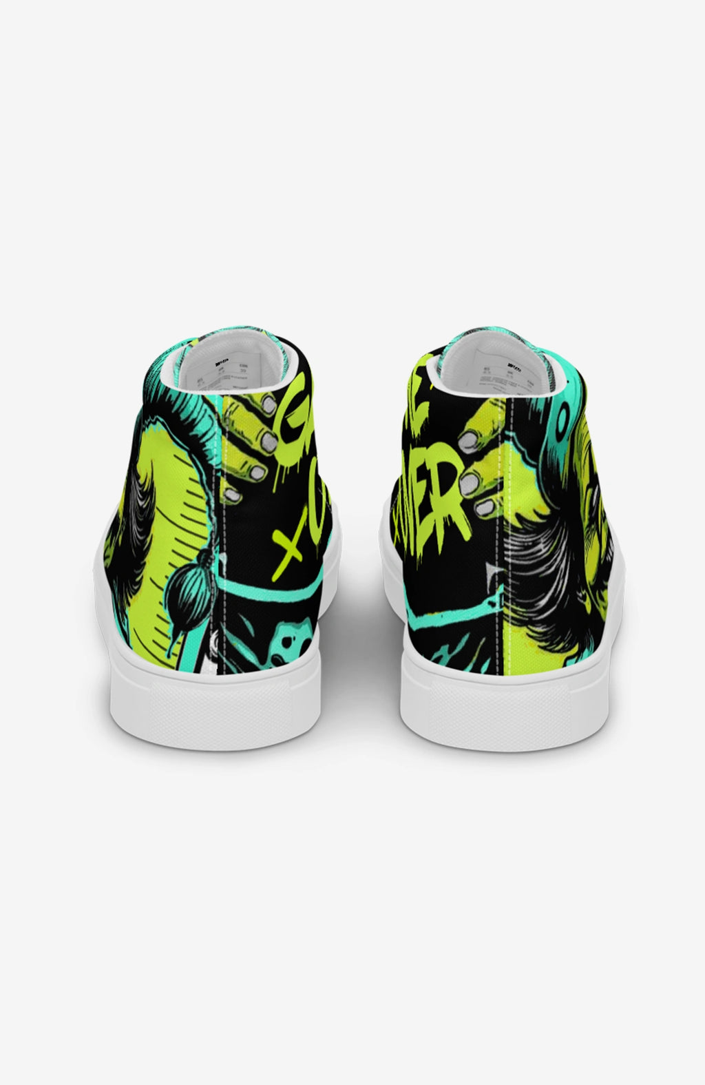 Mad Smile High Top Sneaker | Damen Sneaker GameOver-high-top-sneaker-Clown-streetwear-bunt-canvas-enroldesign-Back_6eb31766-5666-4511-8275-75b77f0113c7