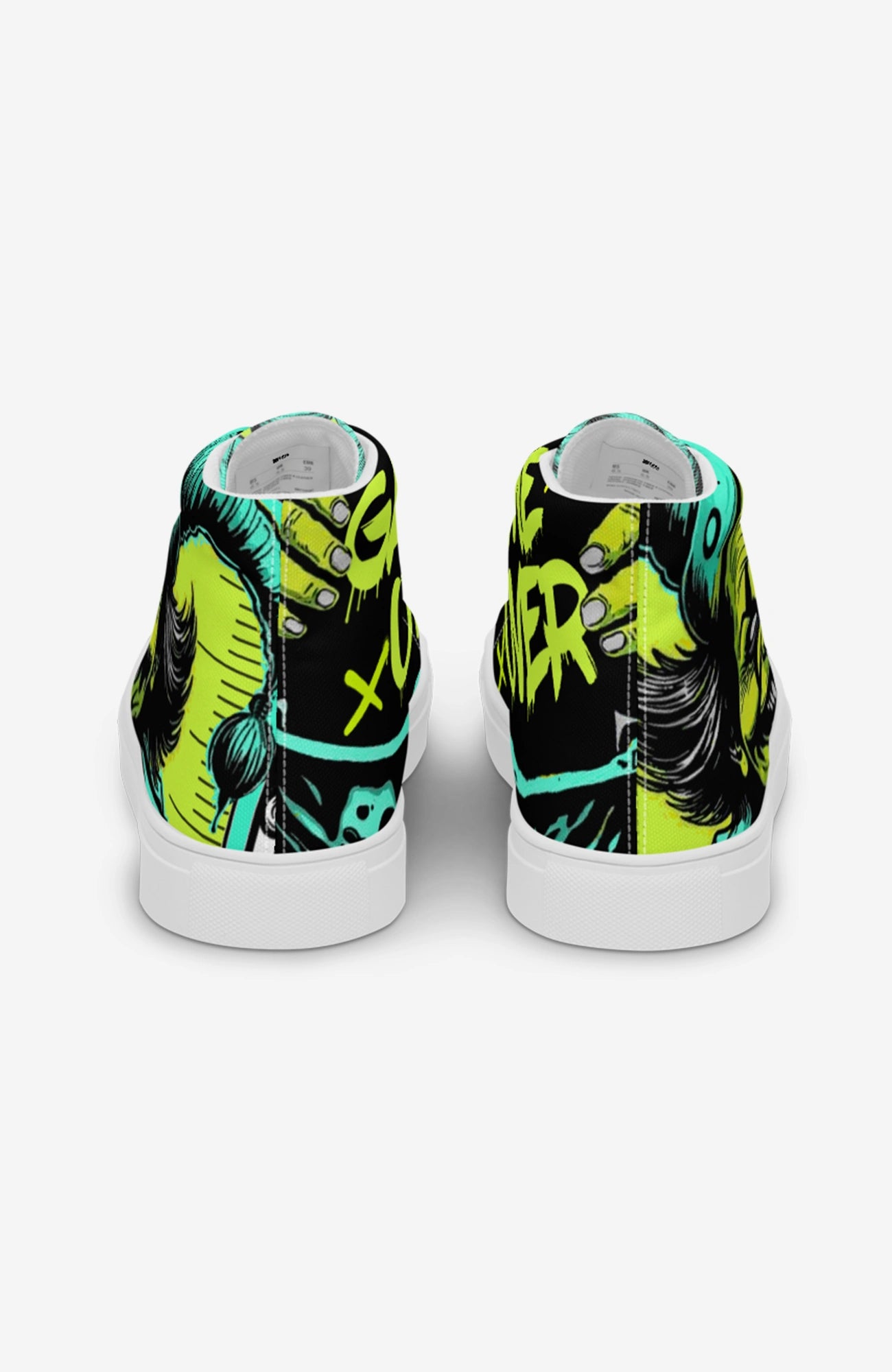 Mad Smile High Top Sneaker | Damen Sneaker GameOver-high-top-sneaker-Clown-streetwear-bunt-canvas-enroldesign-Back_6eb31766-5666-4511-8275-75b77f0113c7
