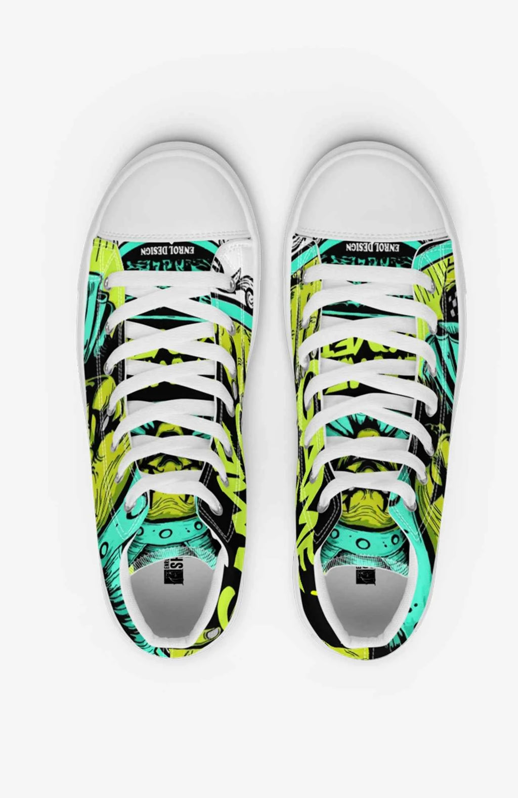 Mad Smile High Top Sneaker | Herren Sneaker GameOver-high-top-sneaker-Clown-streetwear-bunt-canvas-enroldesign-oben02