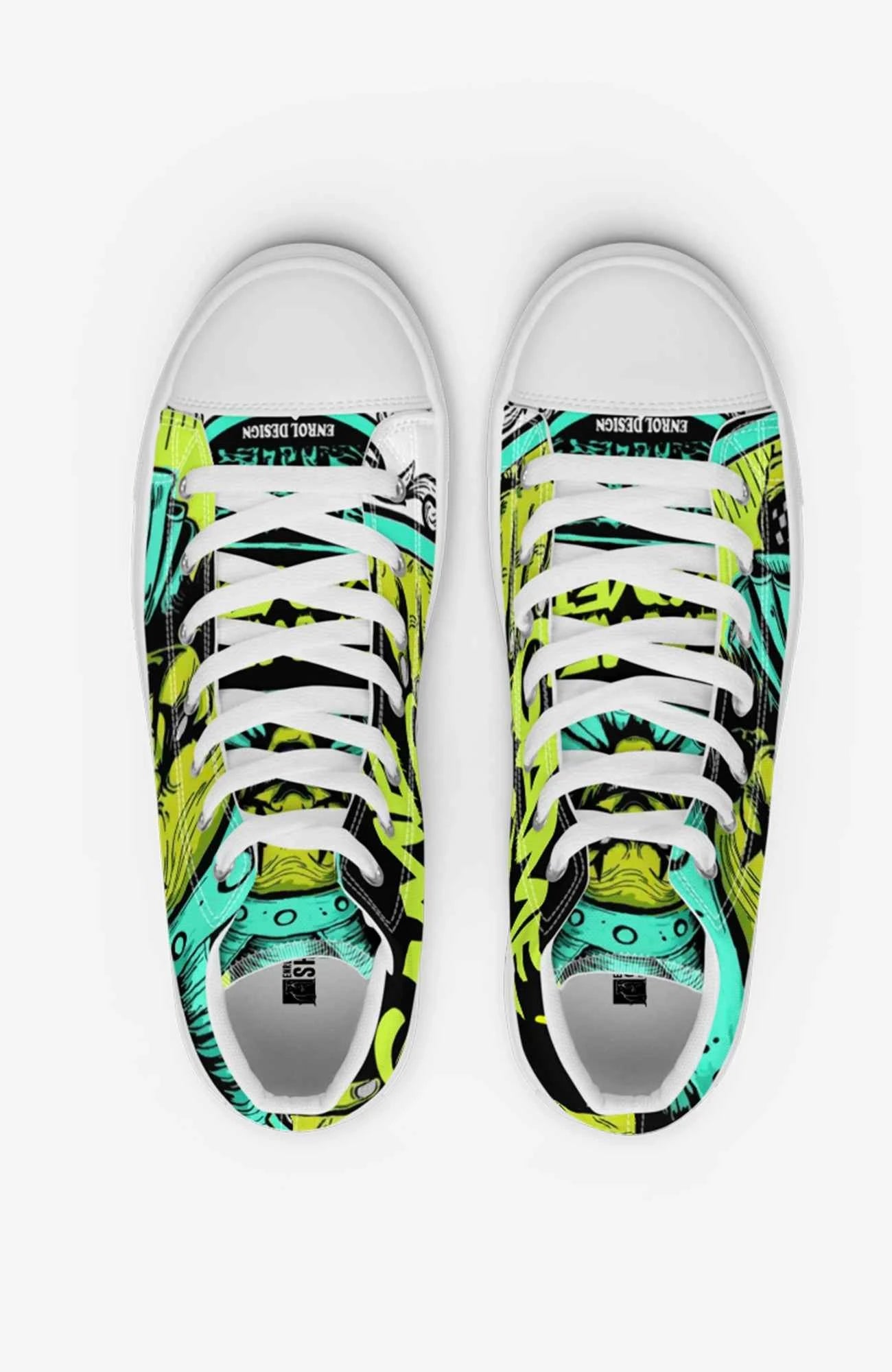 Mad Smile High Top Sneaker | Herren Sneaker GameOver-high-top-sneaker-Clown-streetwear-bunt-canvas-enroldesign-oben02