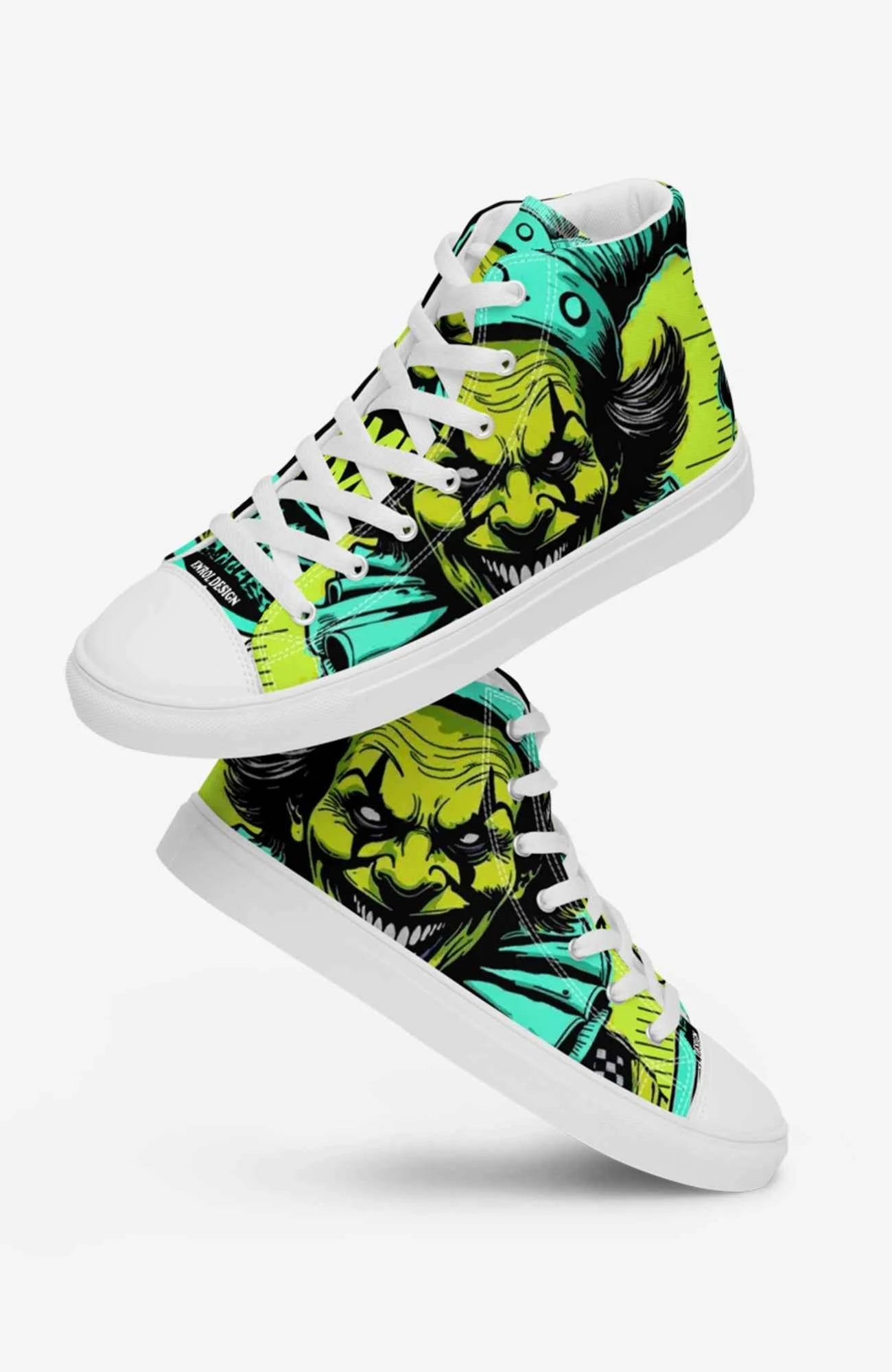 Mad Smile High Top Sneaker | Herren Sneaker GameOver-high-top-sneaker-Clown-streetwear-bunt-canvas-enroldesign-oben03