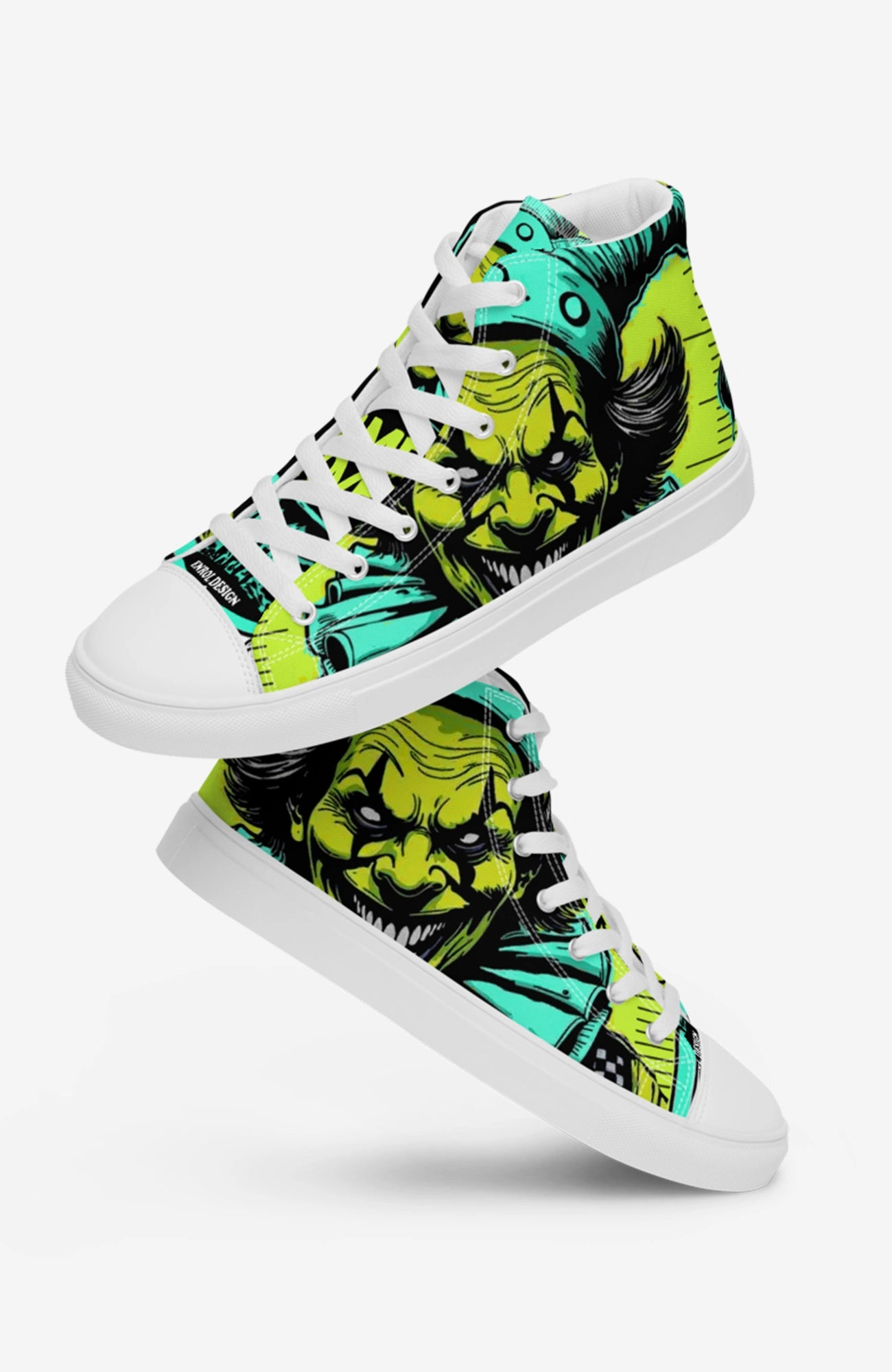 Mad Smile High Top Sneaker | Damen Sneaker GameOver-high-top-sneaker-Clown-streetwear-bunt-canvas-enroldesign-oben03_63de5cd5-865f-424d-84e4-02de420503c8