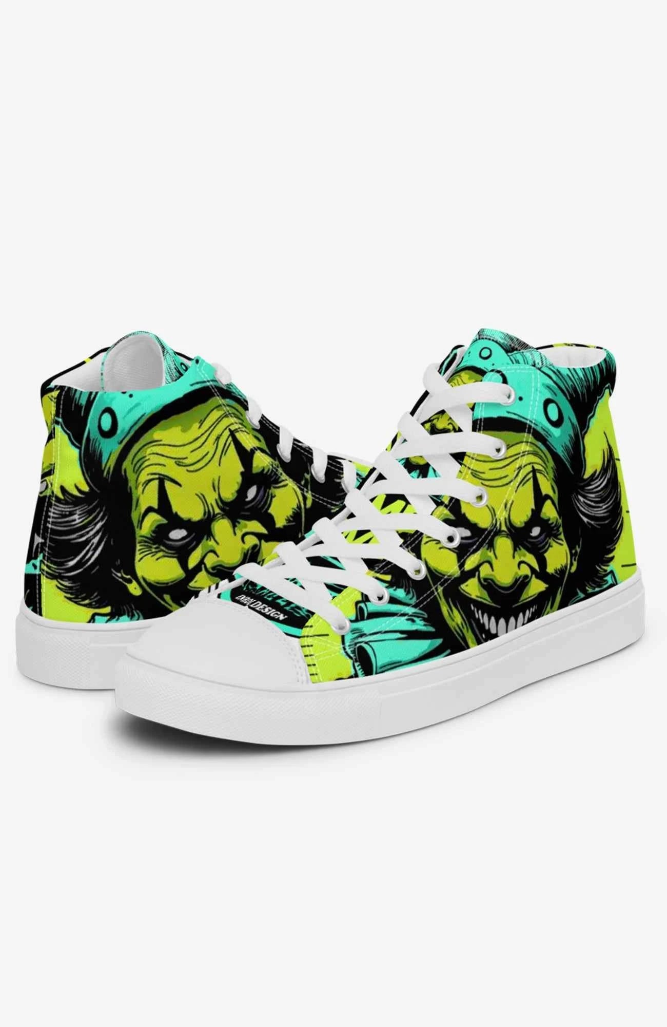 Mad Smile High Top Sneaker | Herren Sneaker GameOver-high-top-sneaker-Clown-streetwear-bunt-canvas-enroldesign-oben04