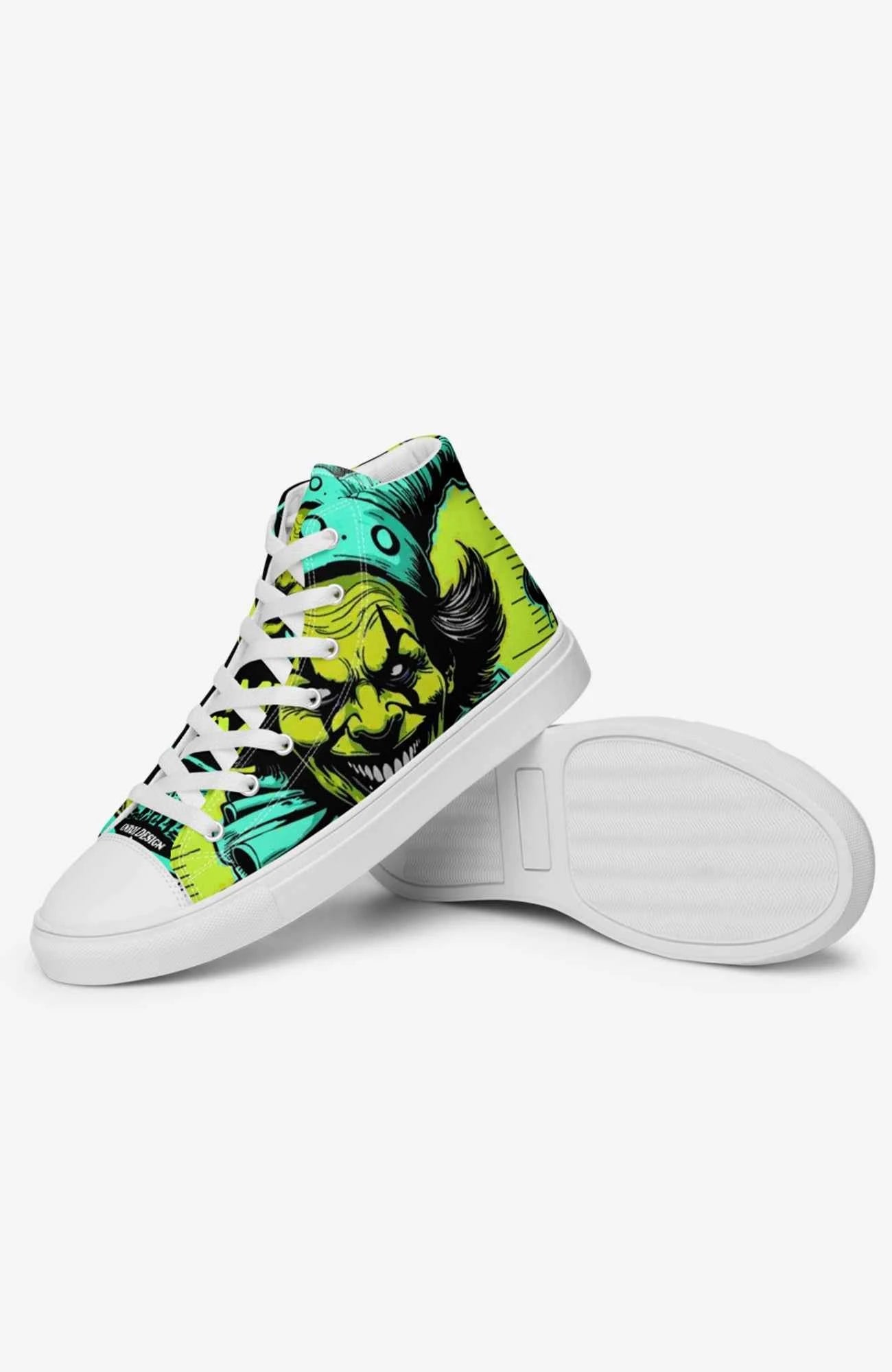 Mad Smile High Top Sneaker | Herren Sneaker GameOver-high-top-sneaker-Clown-streetwear-bunt-canvas-enroldesign-oben05