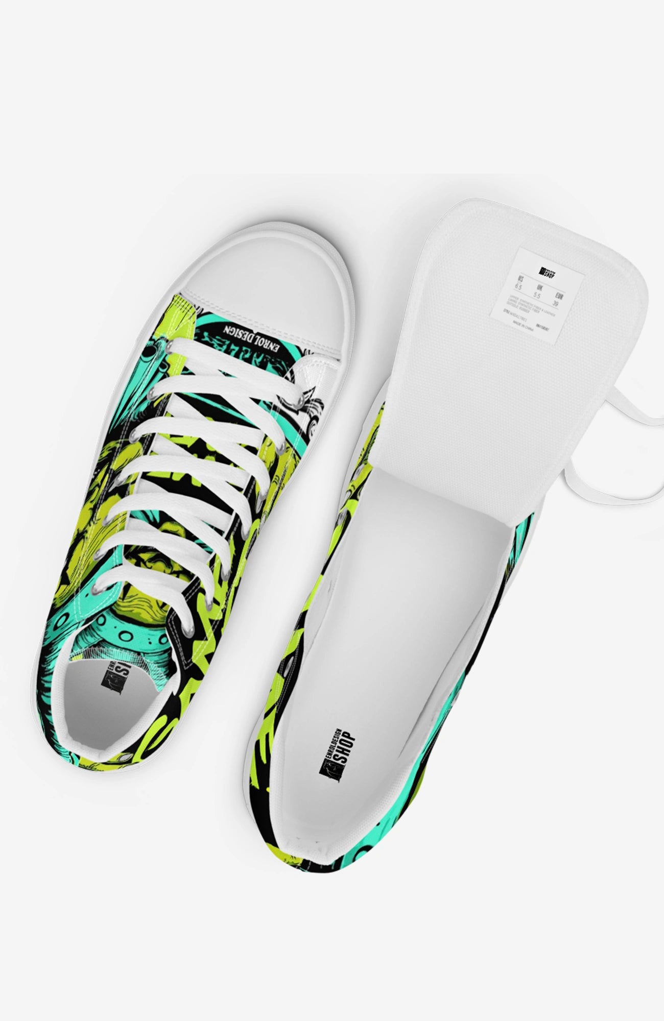 Mad Smile High Top Sneaker | Damen Sneaker GameOver-high-top-sneaker-Clown-streetwear-bunt-canvas-enroldesign-oben_79d97fd3-ca39-45ea-83a8-c6df9b96e514