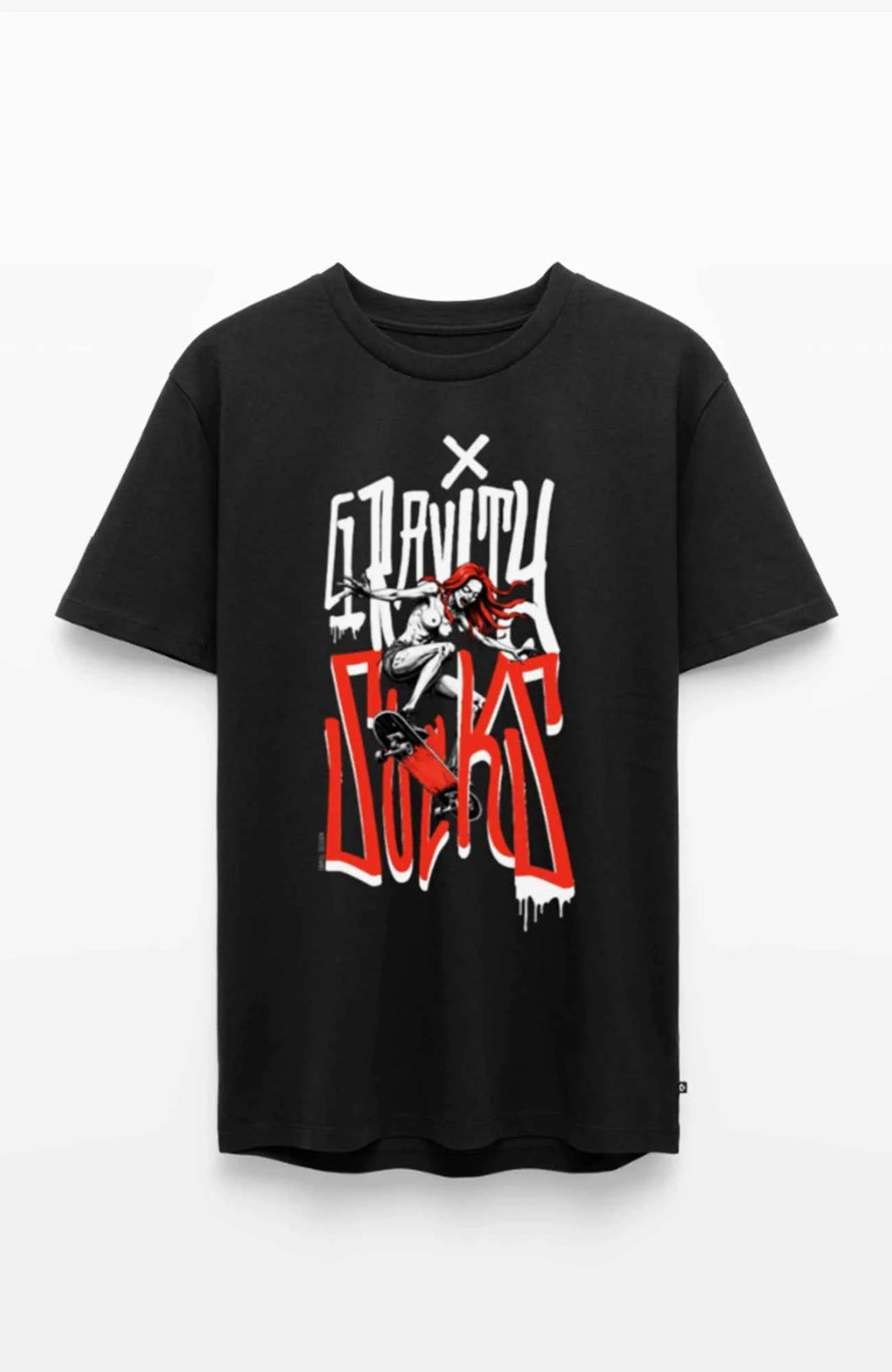 Gravity Sucks T-Shirt – Skate Streetwear Shirt Schwarz Shirt GravitySucks-streetwear-tshirt-schwarz-Front